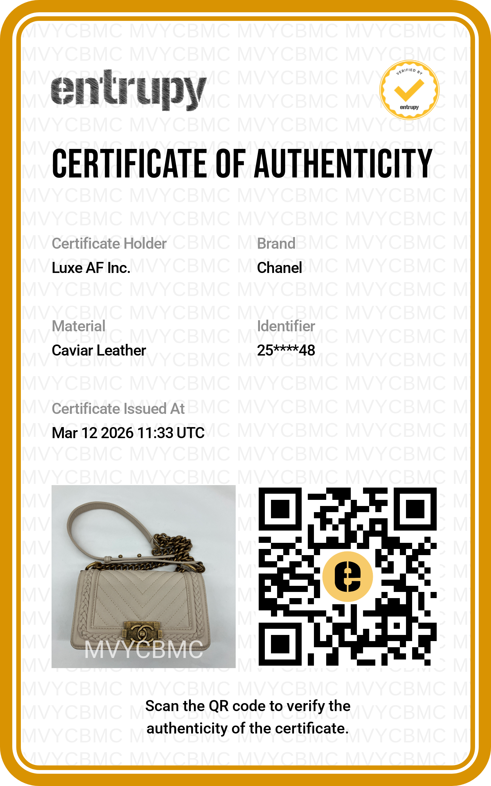 Chanel LeBoy Beige Chevron Quilted Leather Flap Bag With Braided Trim And Aged Gold Buckle(25***48) CC1589