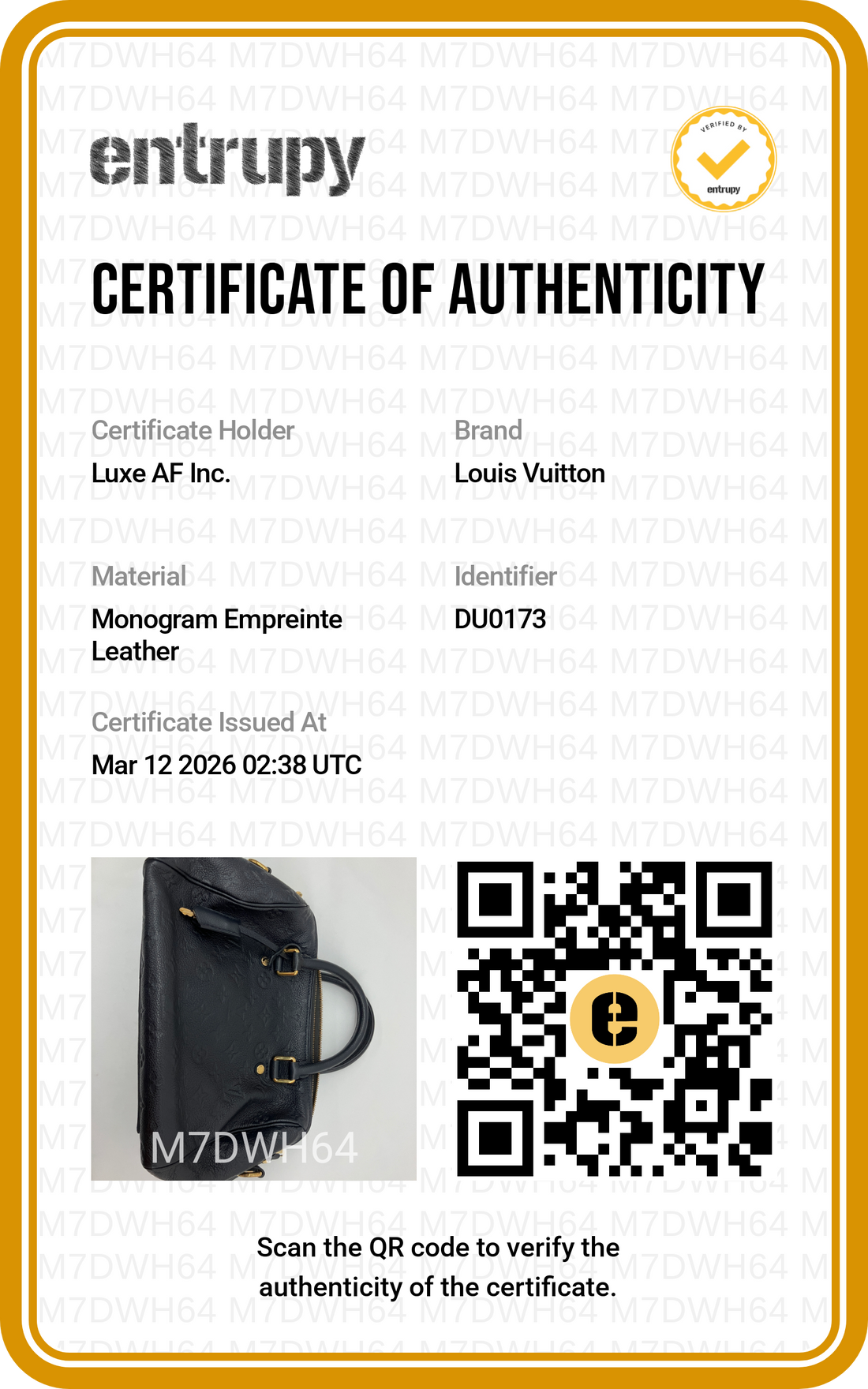 Louis Vuitton Speedy25 Black Monogram Empreinte Handle Bag LV2121