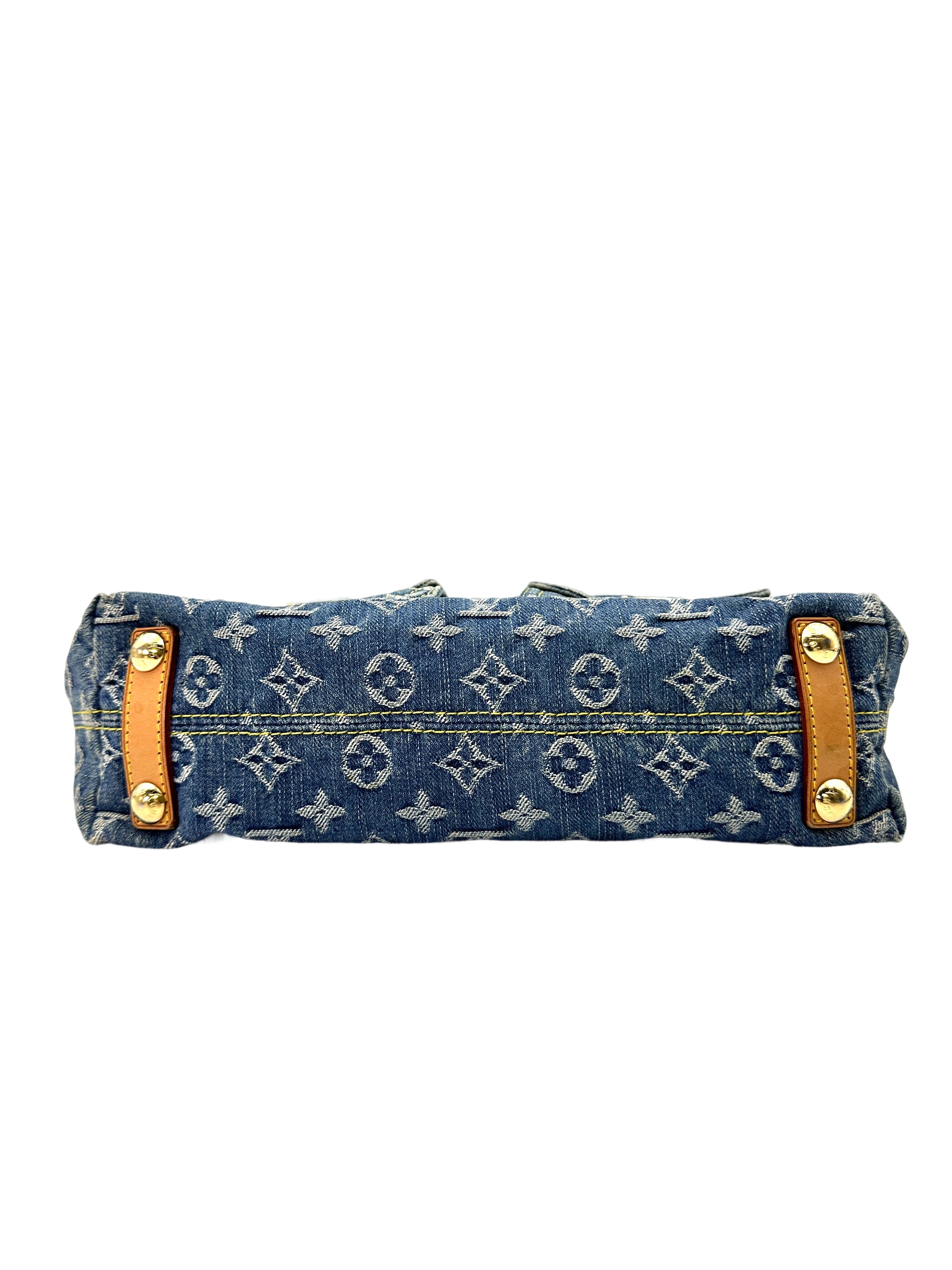 Louis Vuitton Blue Monogram Denim Blue Baggy Shoulder Bag LV2130