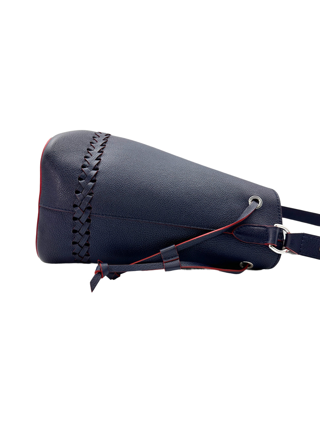 Louis Vuitton Lockme Navy Leather Handle Bucket Bag LV2128