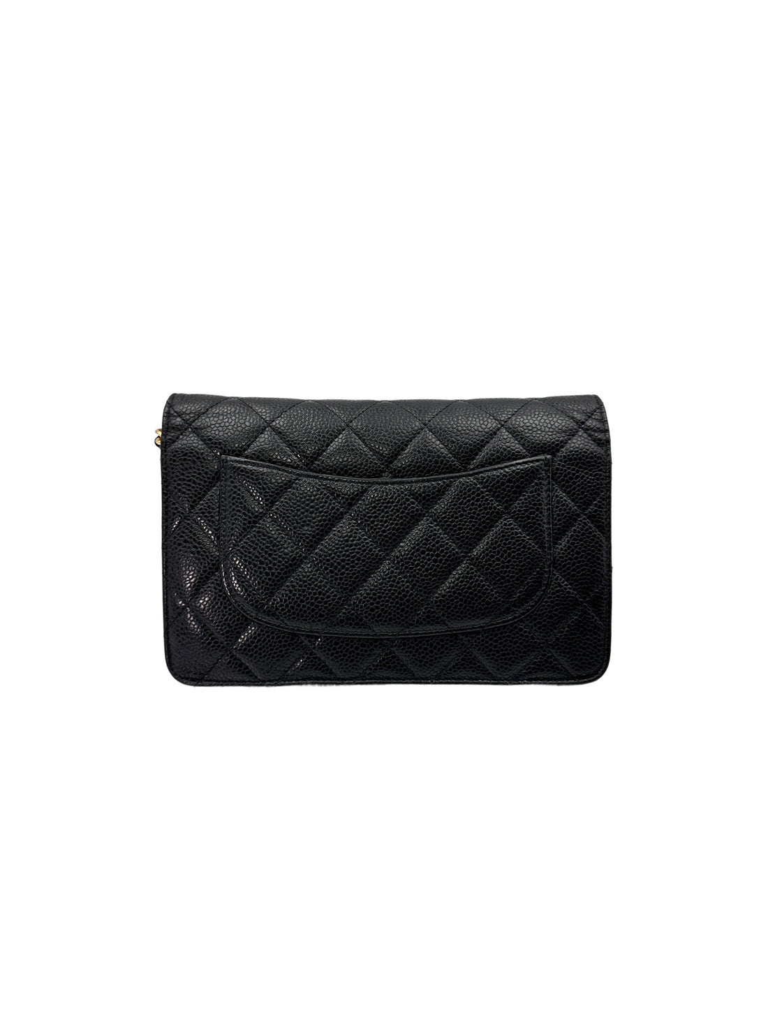 Chanel Black Quilted Leather Wallet On Chain With Gold Buckle(25***24) CC1530