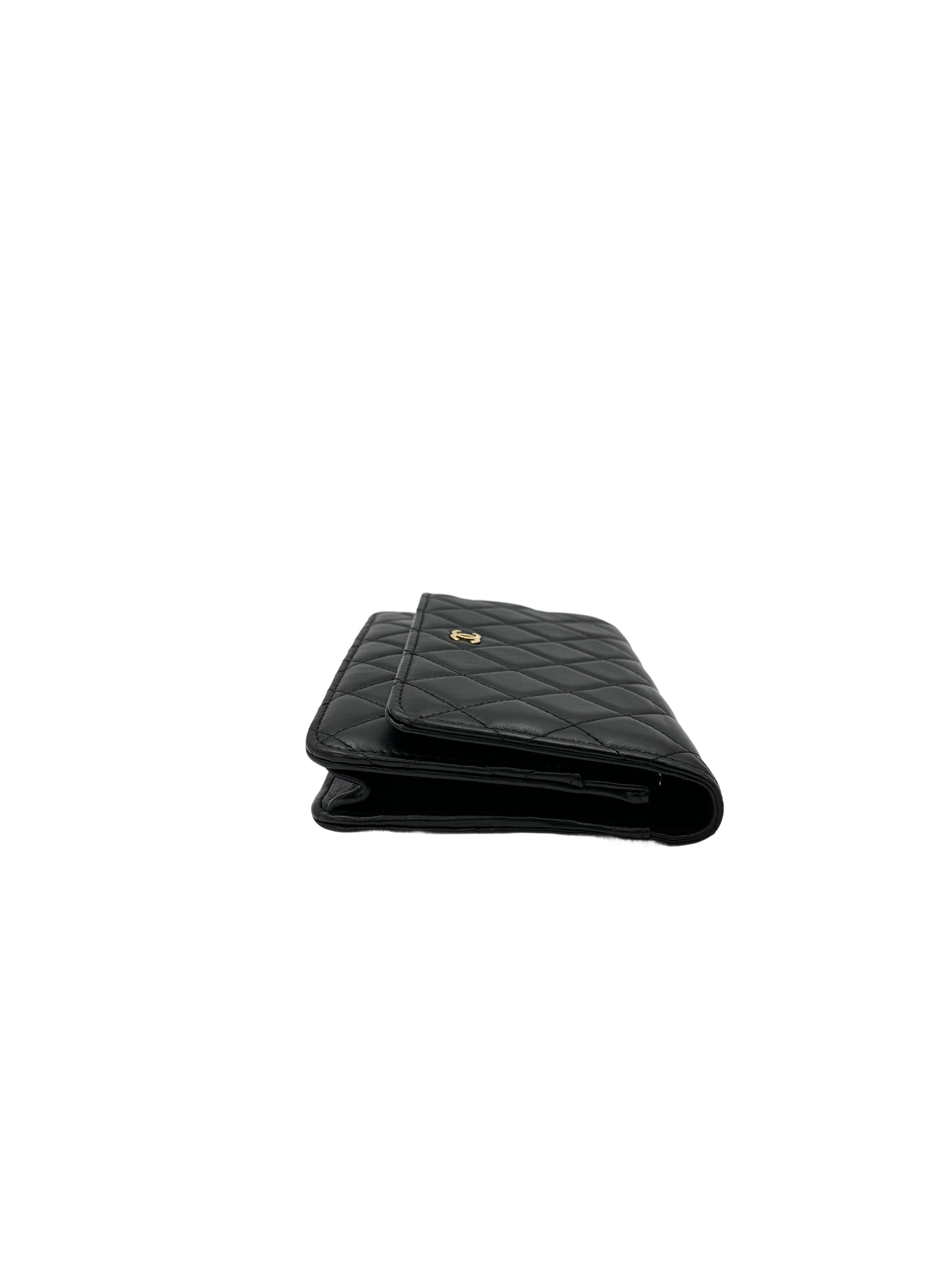 Chanel Black Quilted Lambskin Wallet On Chain With Gold Buckle(31***94) CC1532