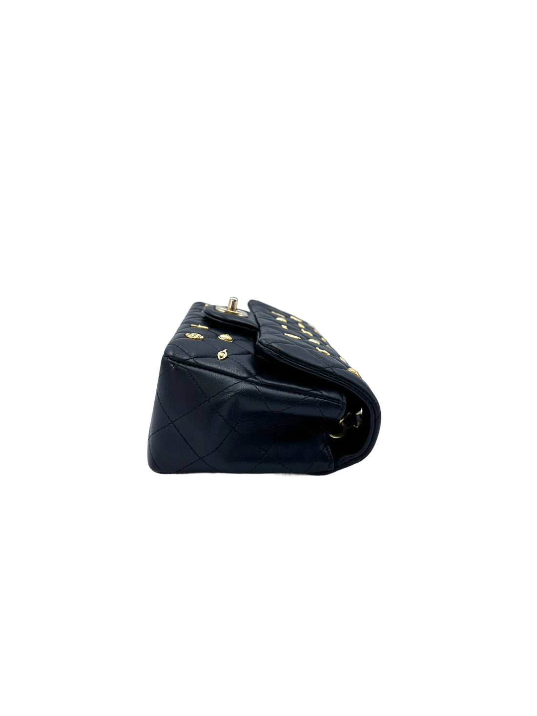Chanel Egyption Amulet Classic Flap Black Quilted Lambskin Mini Shoulder Bag With Gold Hardware(27***27) IRIS072