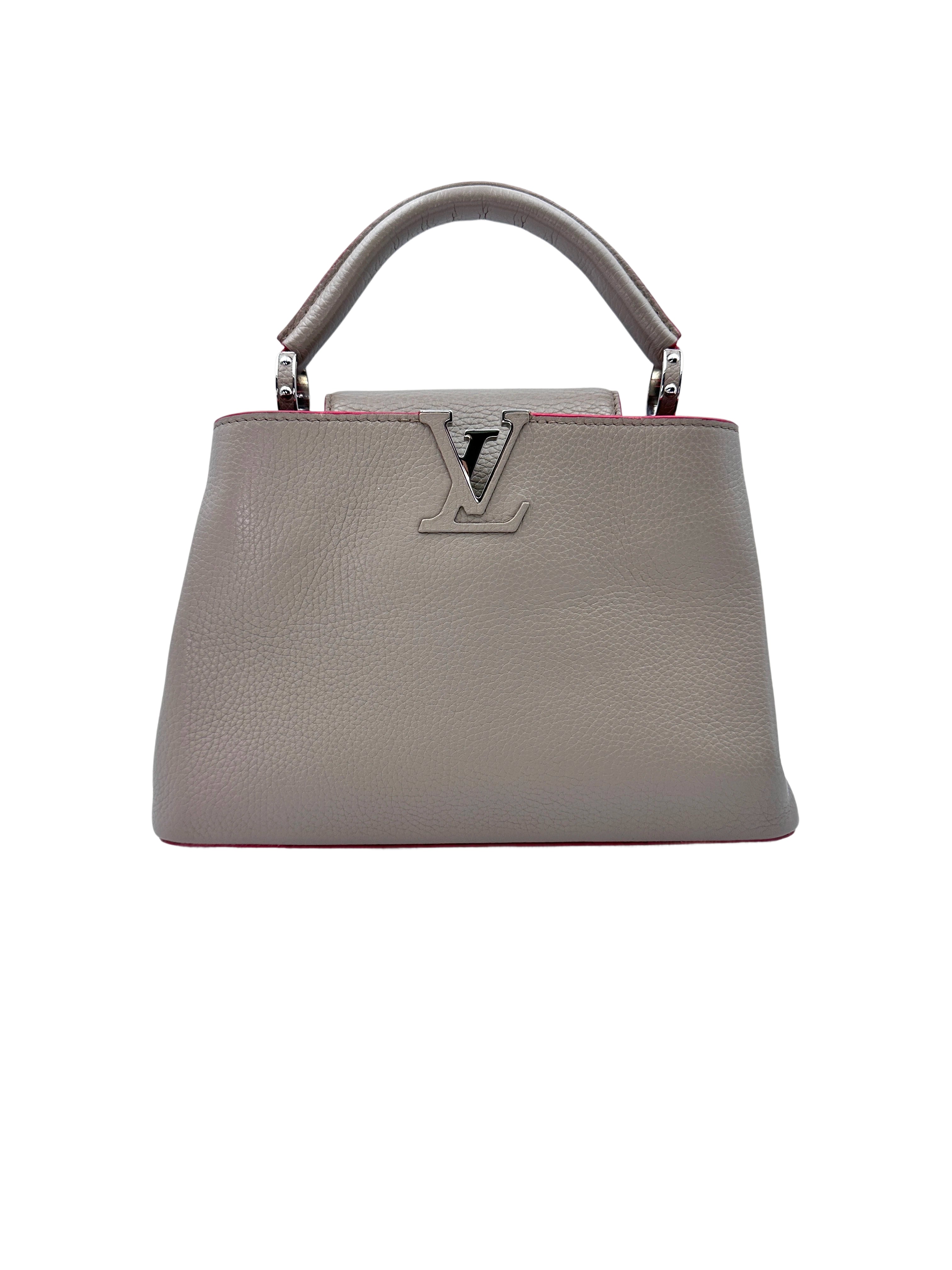 Louis Vuitton Capucines White Leather Top Handle Bag LV2139