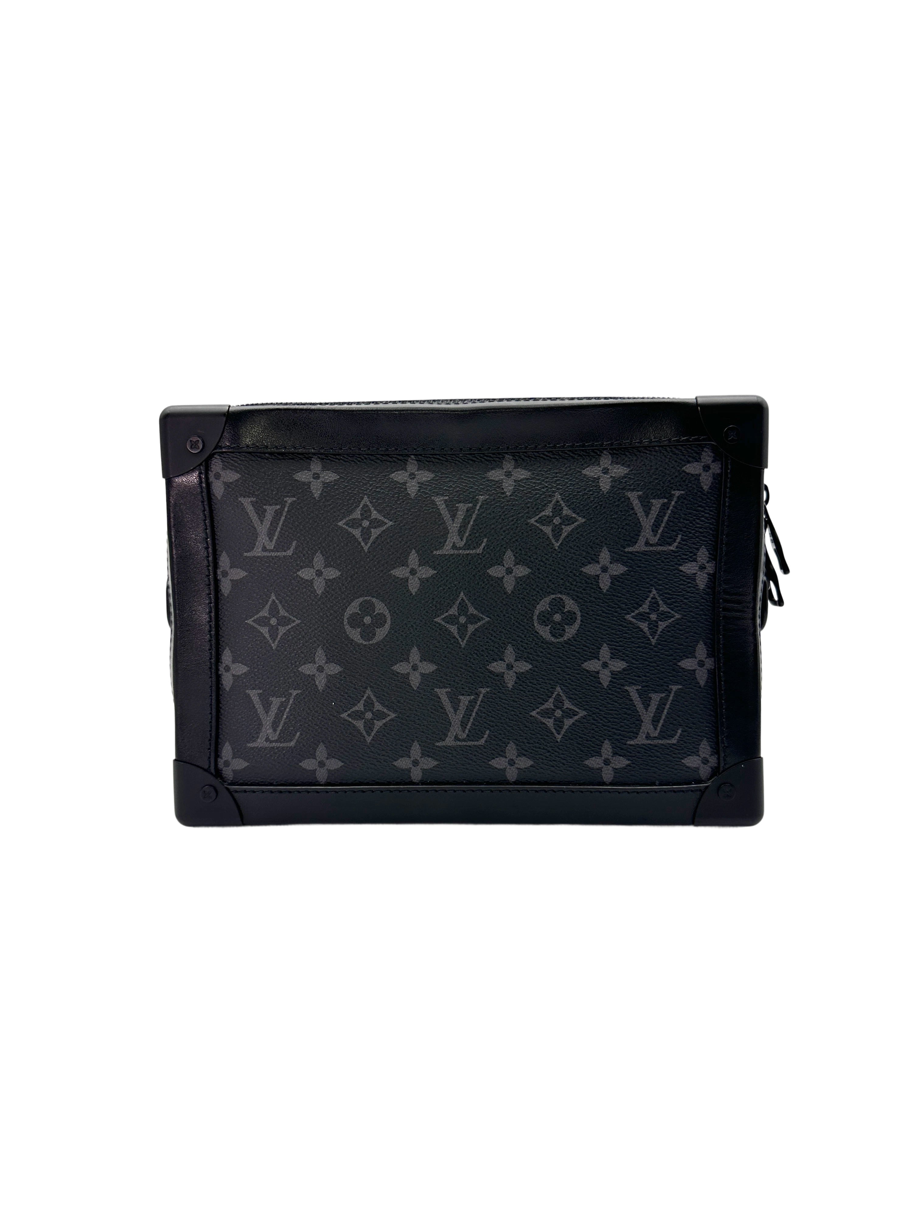 Louis Vuitton Soft Trunk Black Monogram Embossed Shoulder Bag LV2137