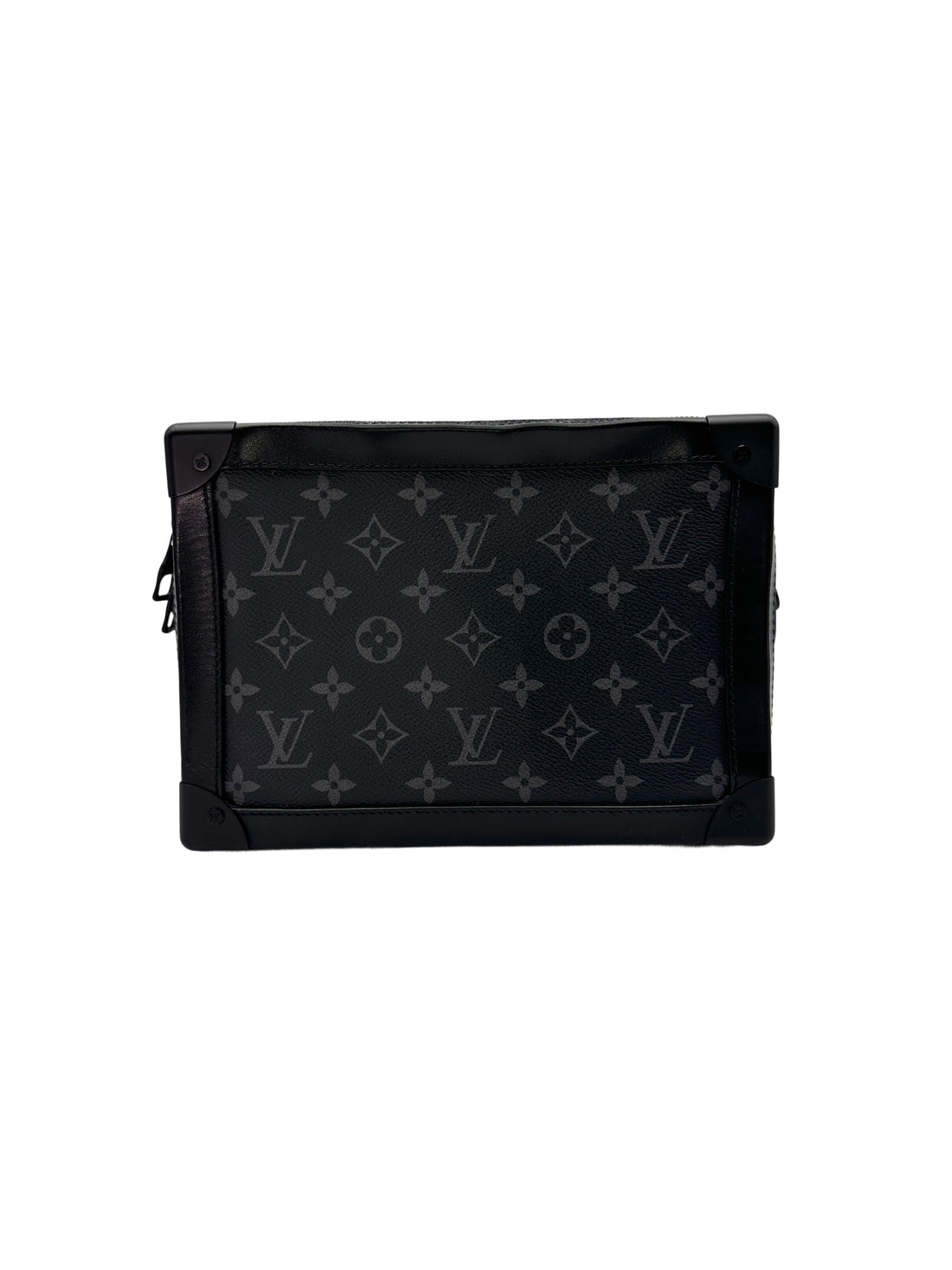 Louis Vuitton Soft Trunk Black Monogram Embossed Shoulder Bag LV2137