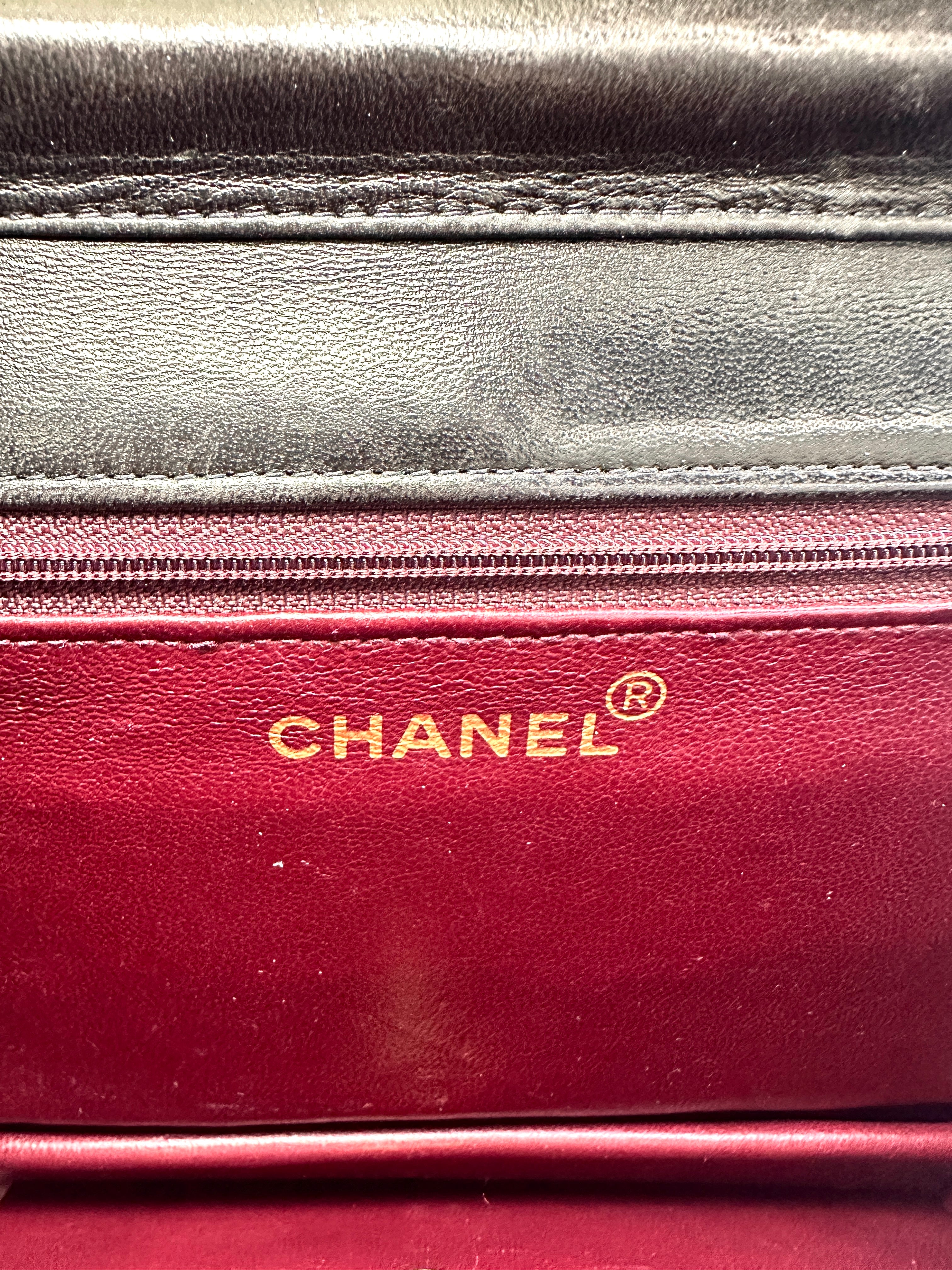 Chanel Black Quilted Leather Flap Bag With Gold Buckle(35***71) CC1535