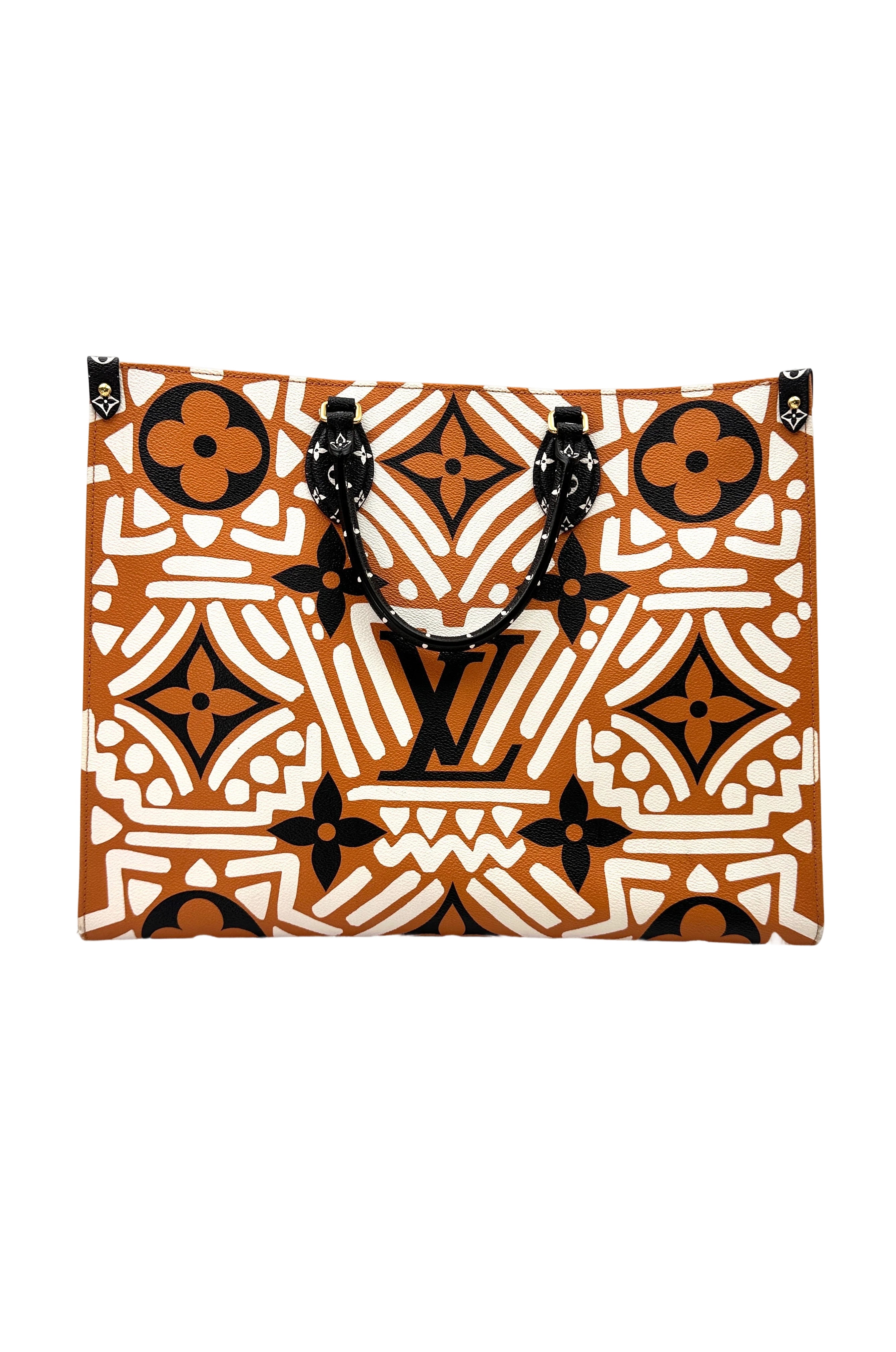 Louis Vuitton LV Crafty Neverfull Caramel/White Gaint Monogram Canvas Tote Bag LV2129