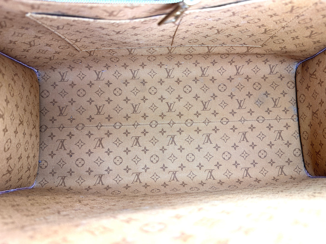 Louis Vuitton LV Crafty Neverfull Caramel/White Gaint Monogram Canvas Tote Bag LV2129