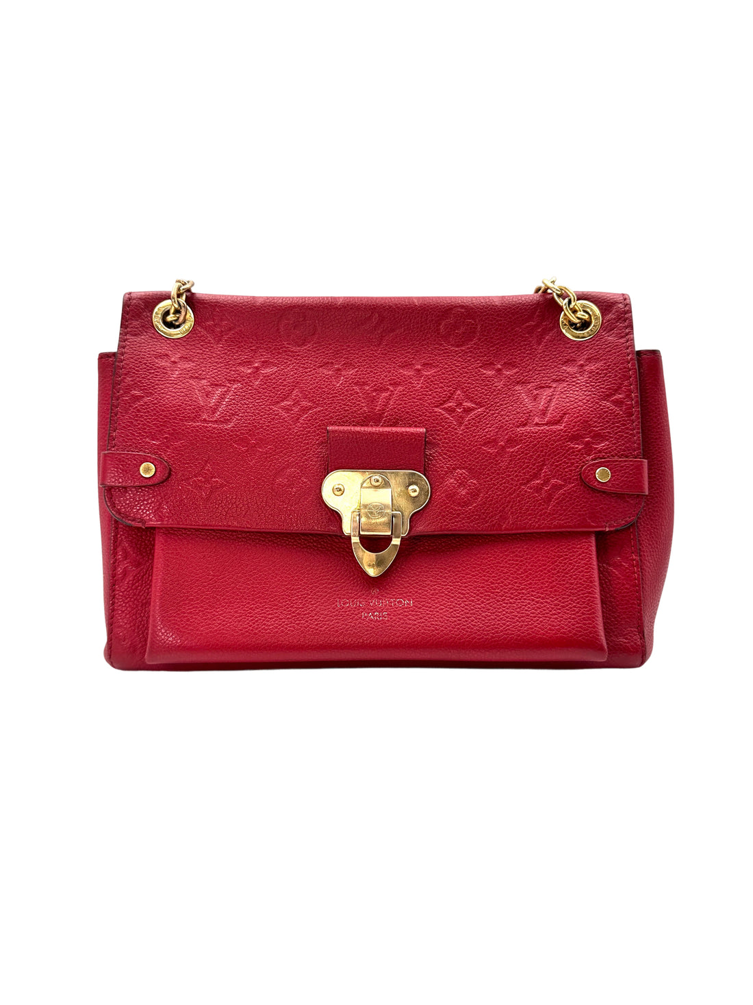 Louis Vuitton Vavin MM Red Monogram Empreinte Leather Chain Shoulder Bag LV2134