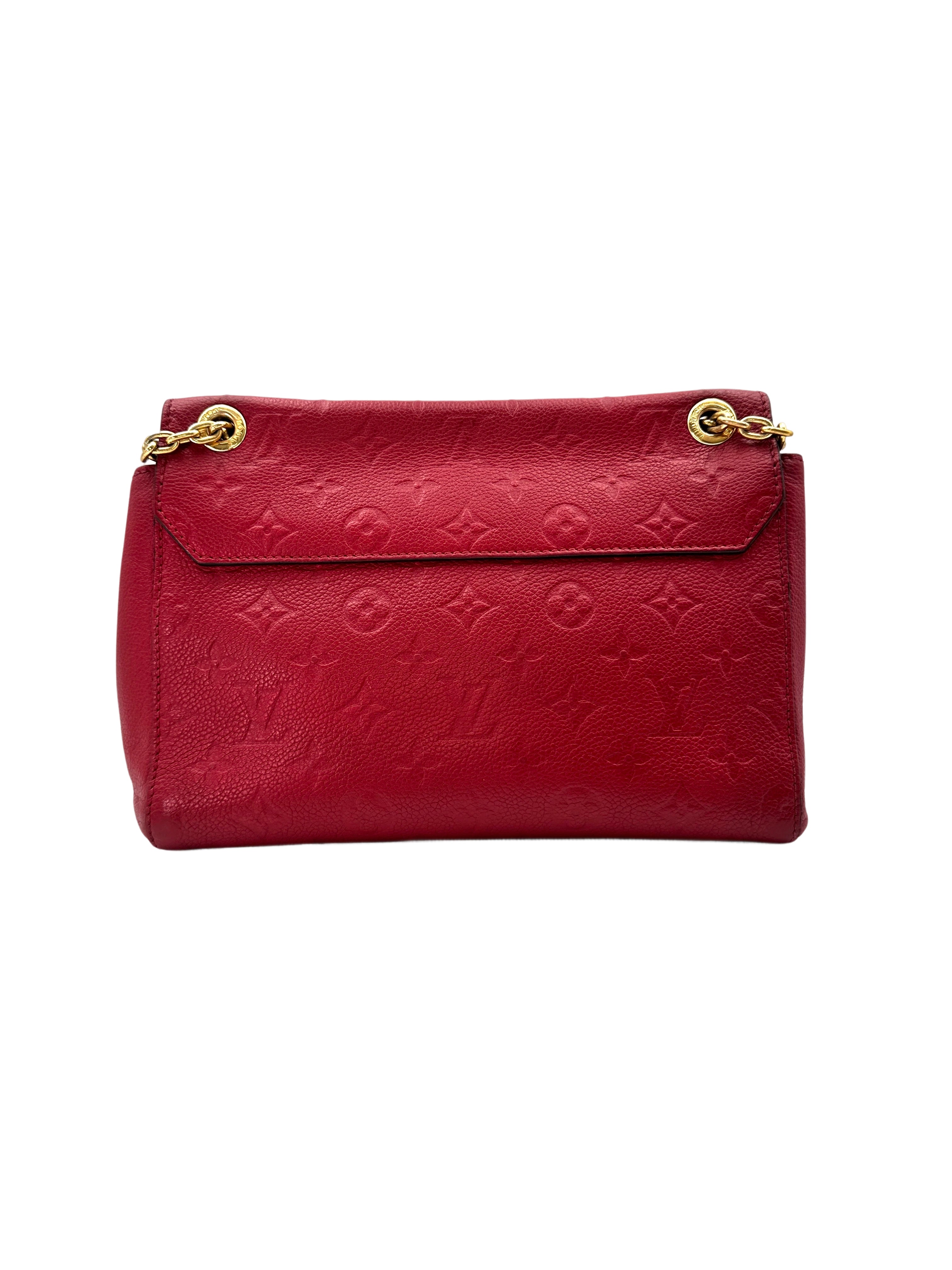 Louis Vuitton Vavin MM Red Monogram Empreinte Leather Chain Shoulder Bag LV2134