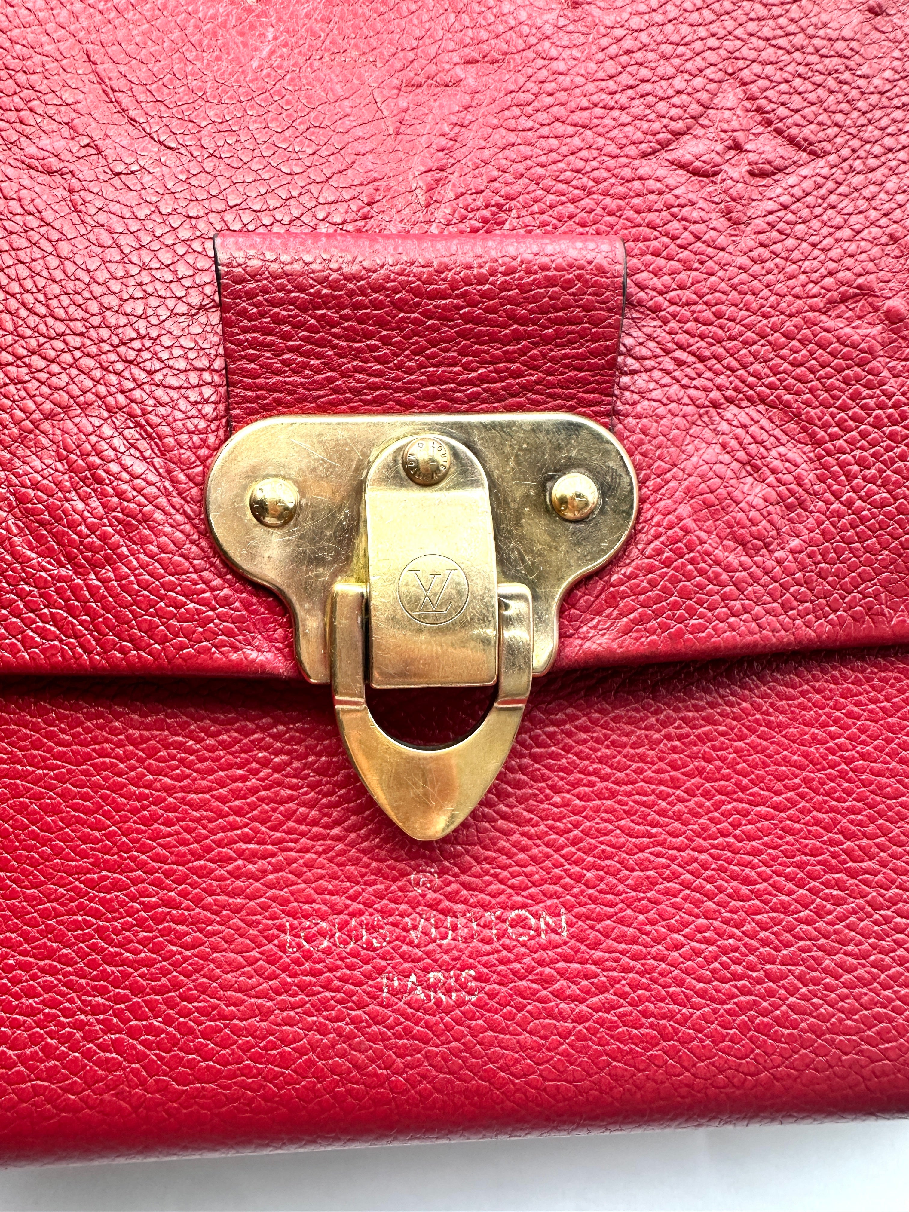 Louis Vuitton Vavin MM Red Monogram Empreinte Leather Chain Shoulder Bag LV2134