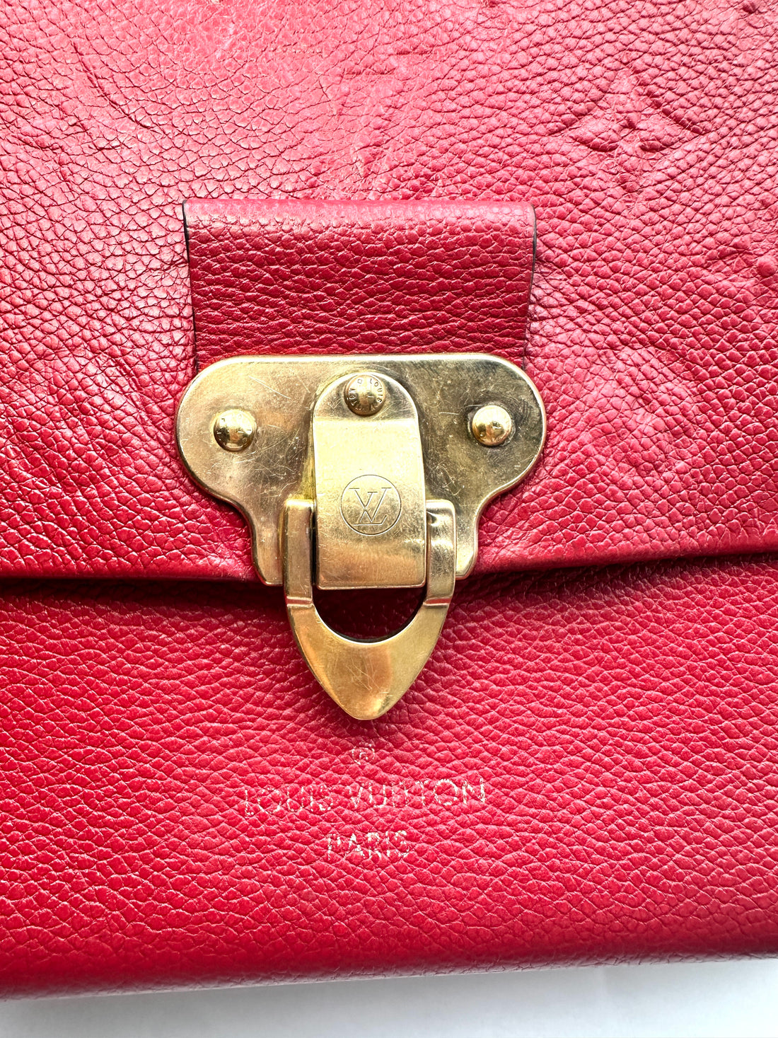 Louis Vuitton Vavin MM Red Monogram Empreinte Leather Chain Shoulder Bag LV2134