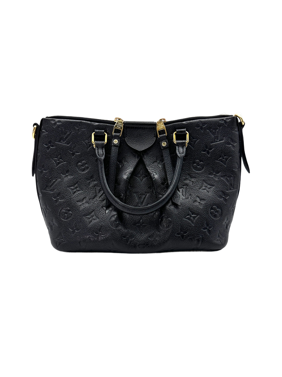 Louis Vuitton Mazarine Black Monogram Empreinte Leather Handle Bag LV2138