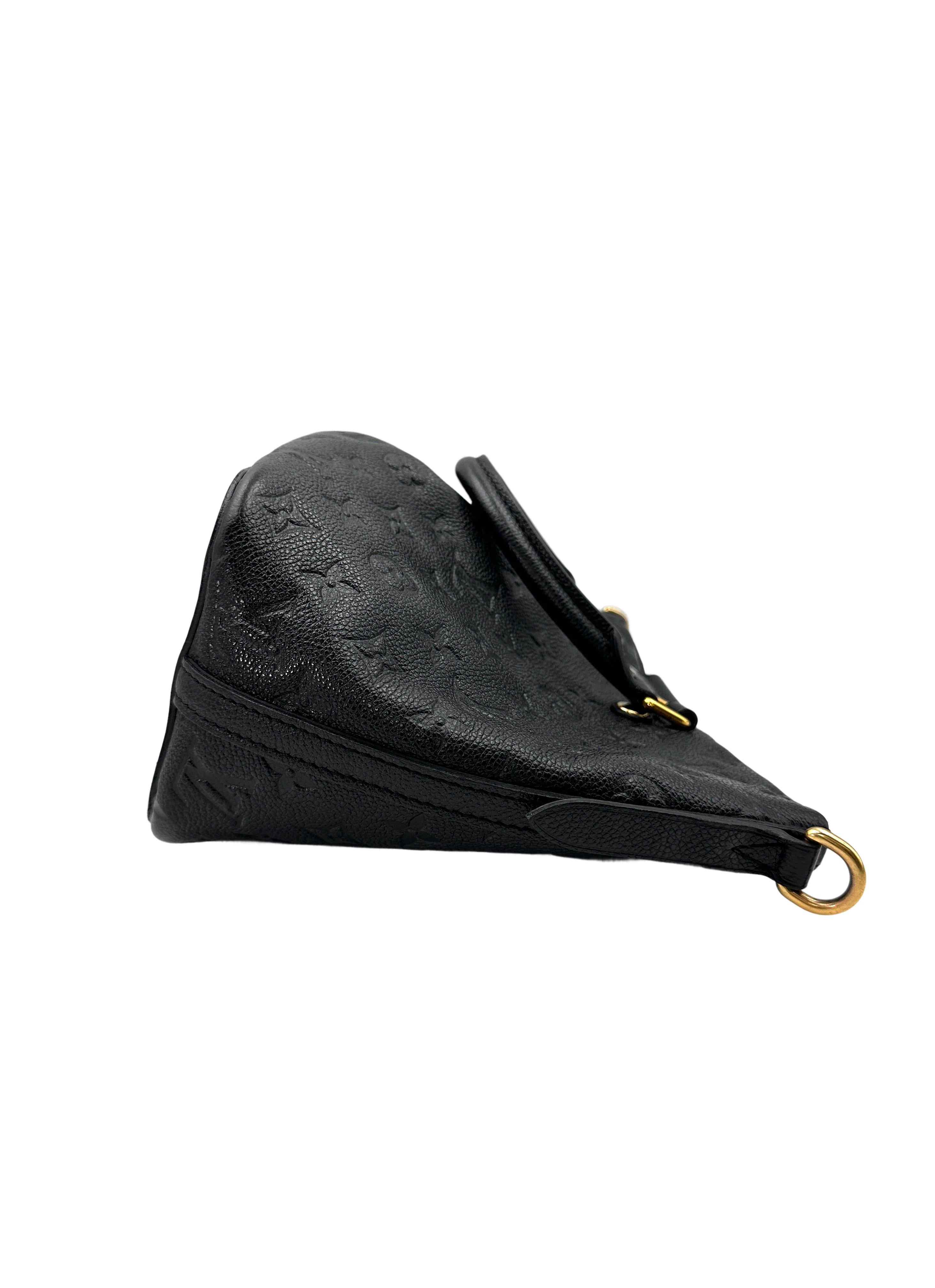 Louis Vuitton Mazarine Black Monogram Empreinte Leather Handle Bag LV2138