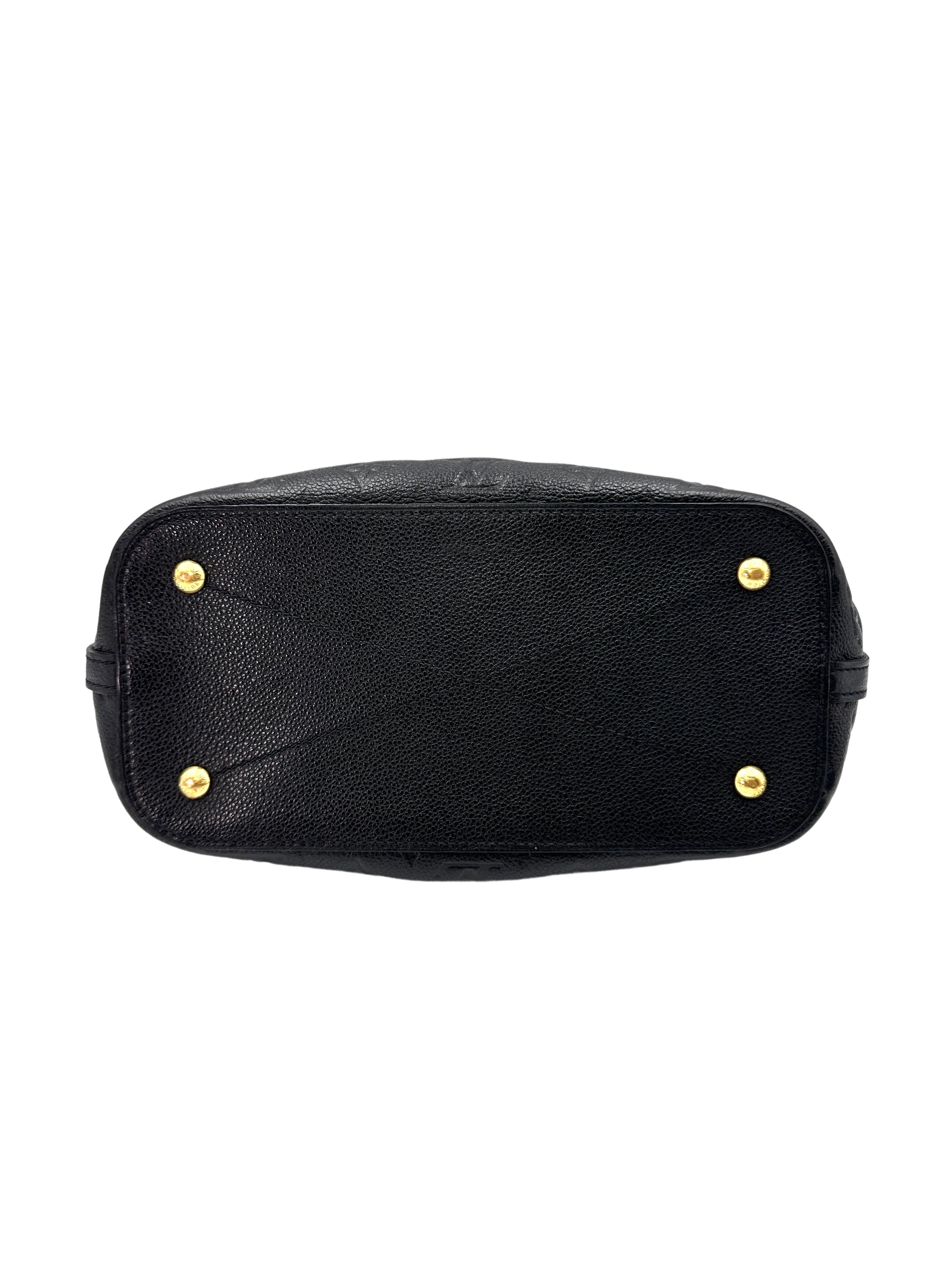 Louis Vuitton Mazarine Black Monogram Empreinte Leather Handle Bag LV2138