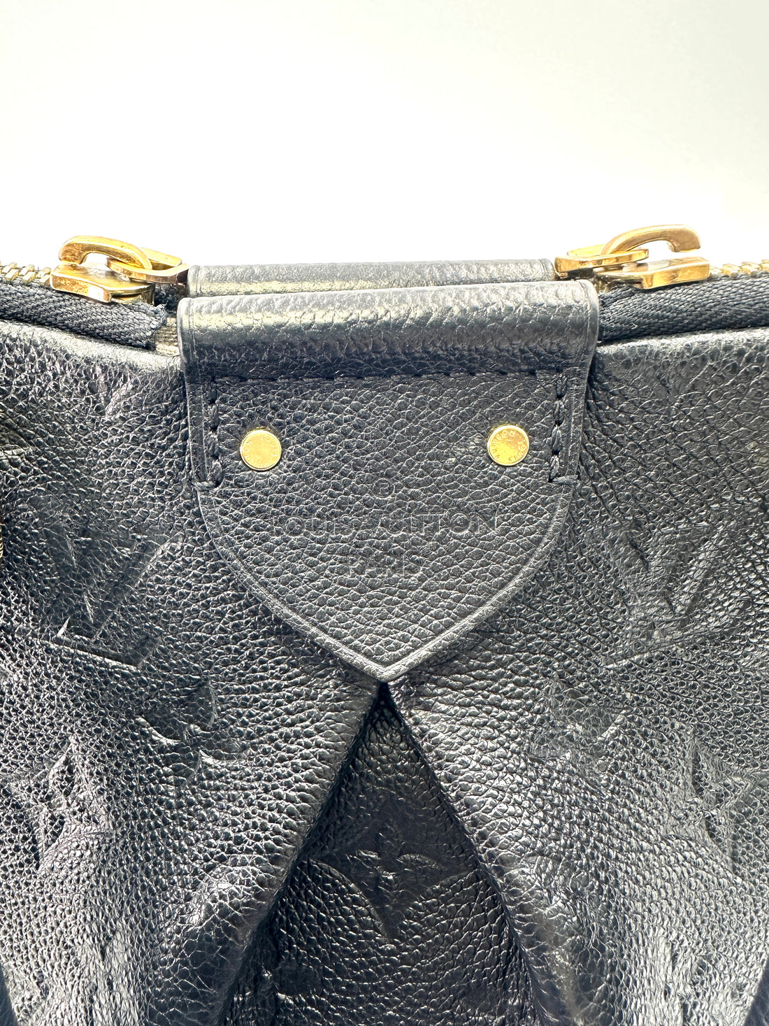 Louis Vuitton Mazarine Black Monogram Empreinte Leather Handle Bag LV2138