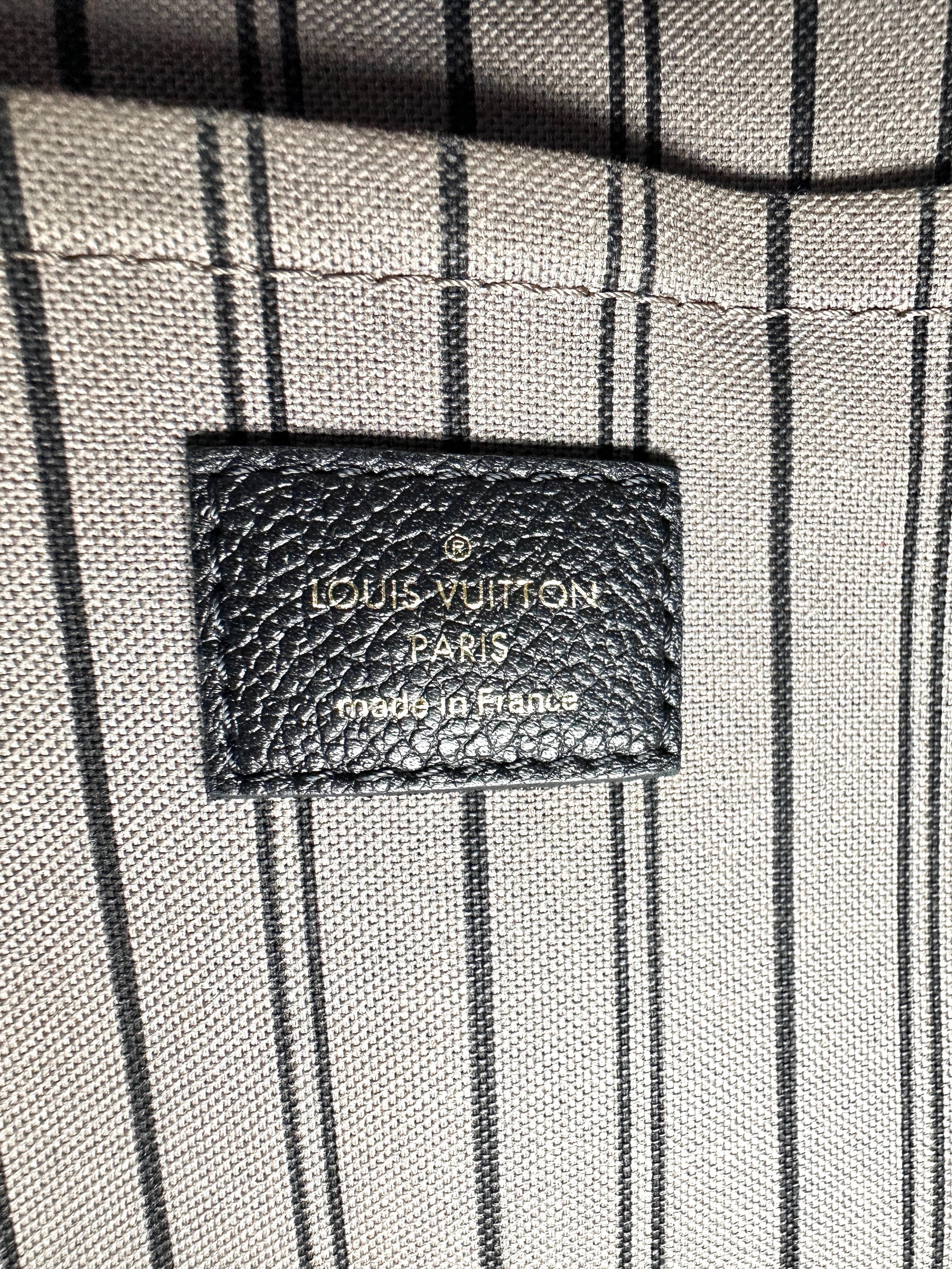 Louis Vuitton Mazarine Black Monogram Empreinte Leather Handle Bag LV2138