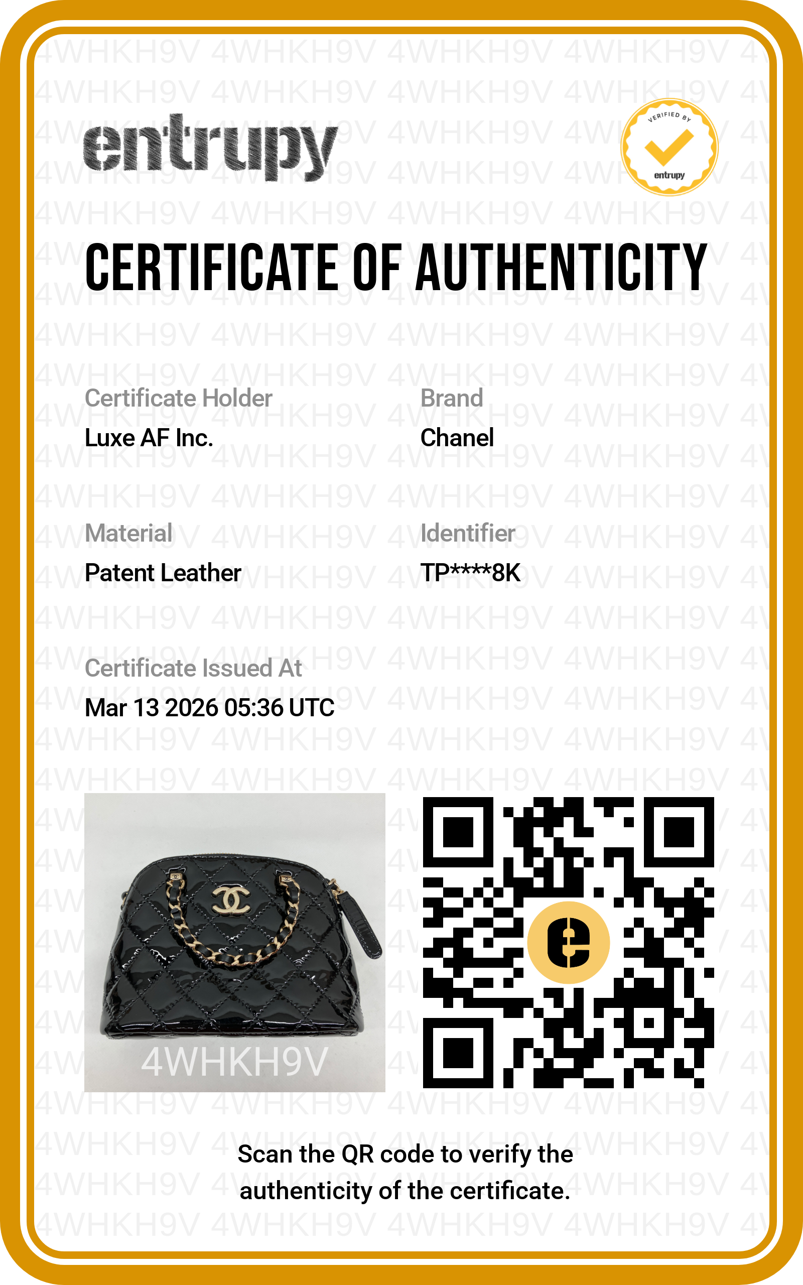 Chanel 23S Black Quilted Patent Leather Mini Bowling Bag(TP***8K) CC1536