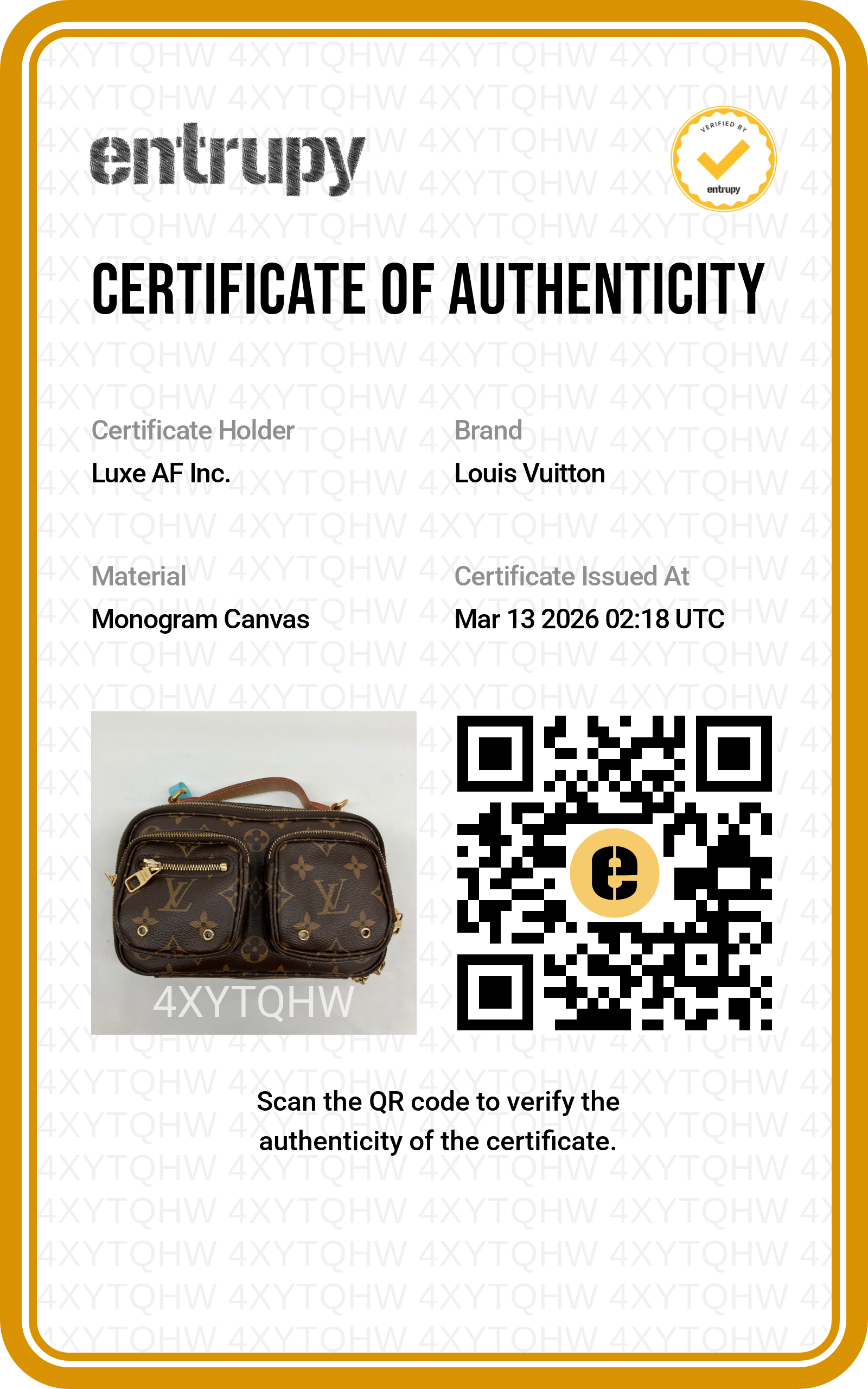 Louis Vuitton Monogram Canvas Utility Crossbody Bag LV2135