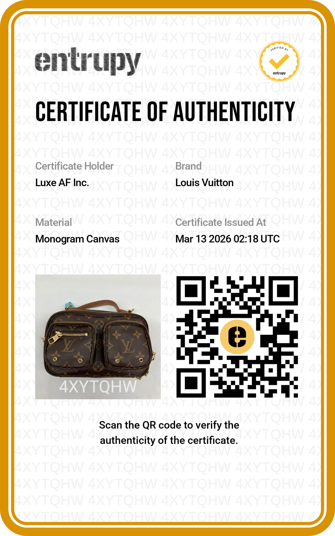 Louis Vuitton Monogram Canvas Utility Crossbody Bag LV2135