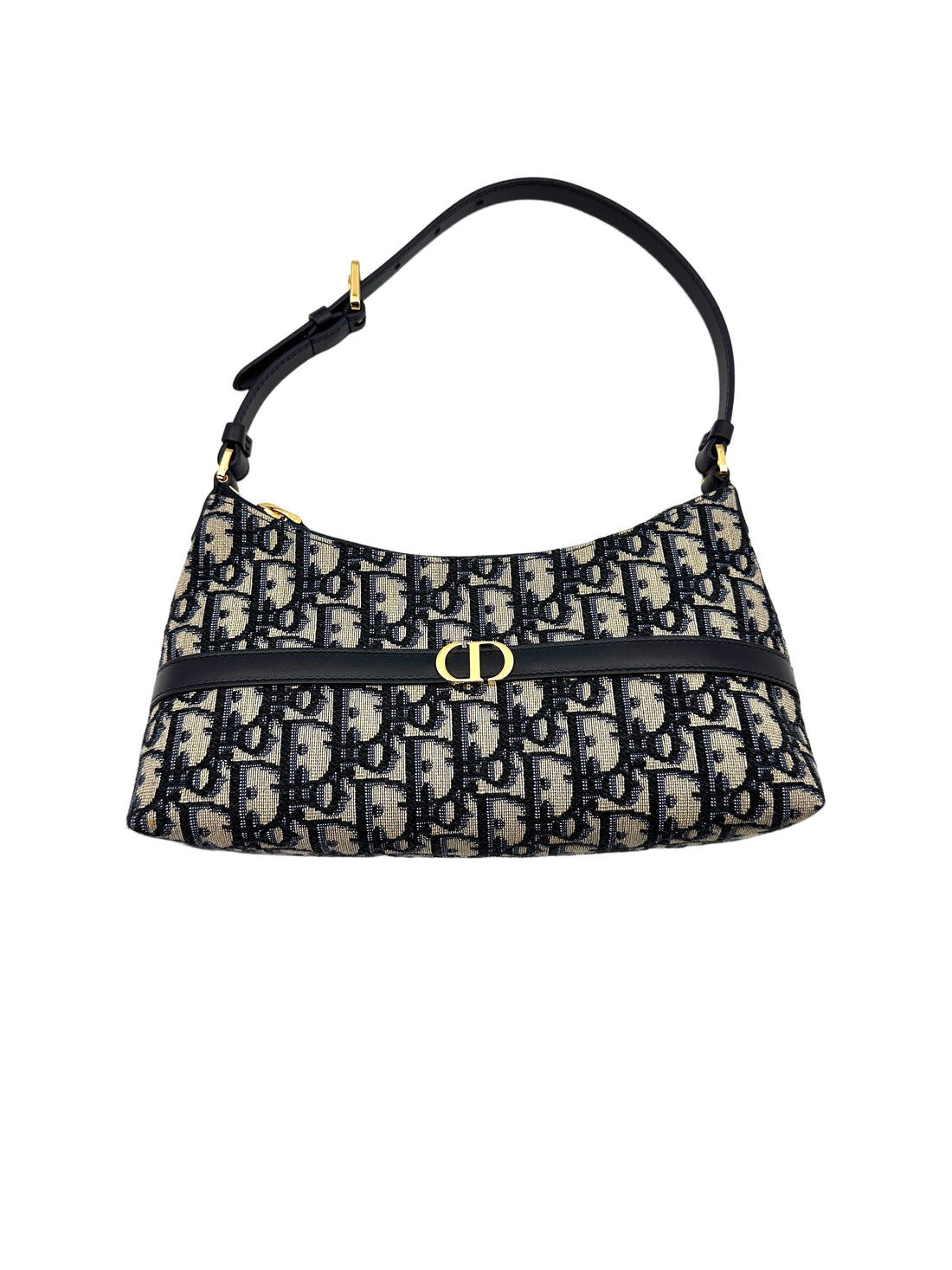 Christian Dior 30 Montaigne Cigale Blue Oblique Jacquard Shoulder Bag DRP260417