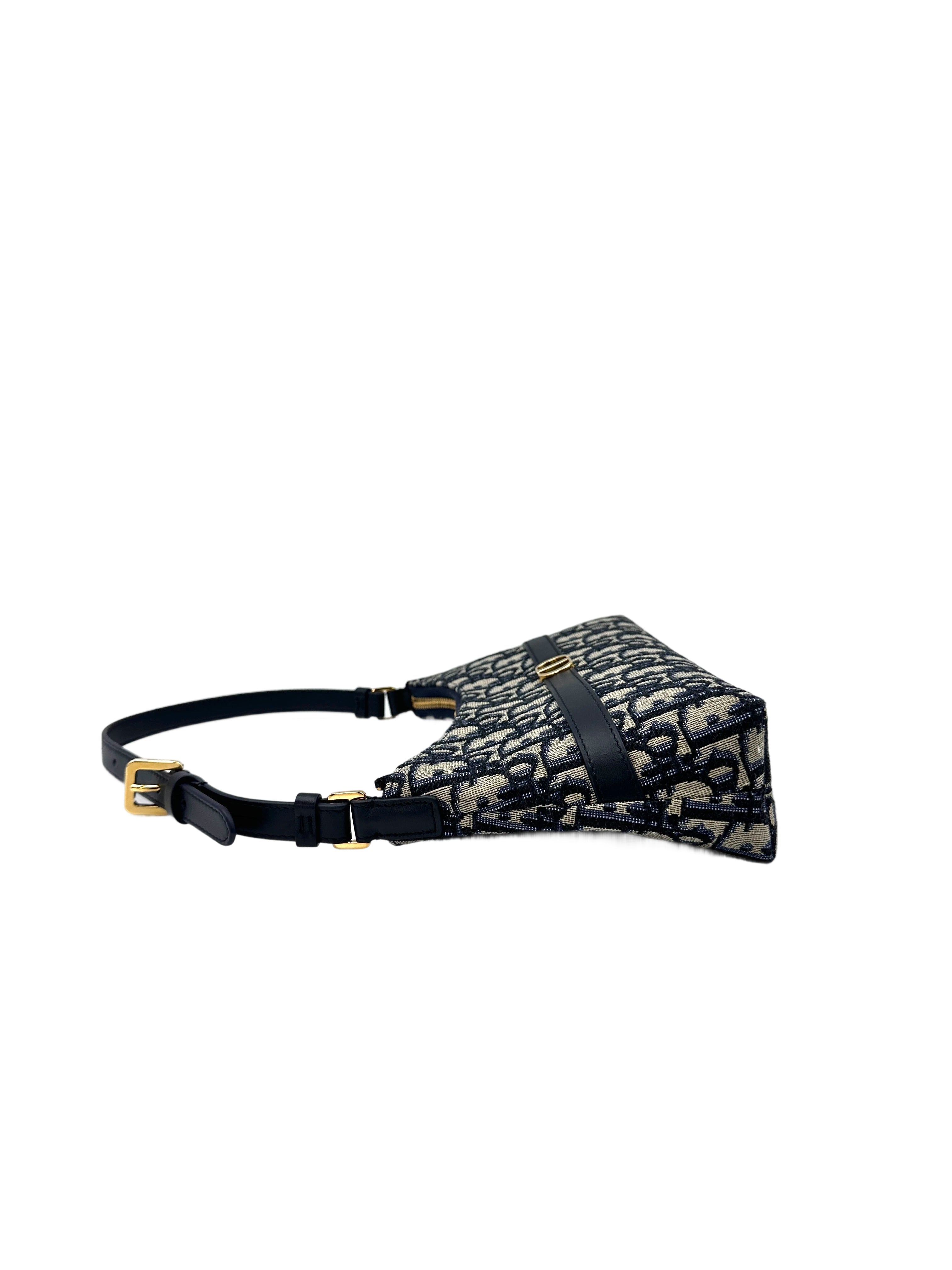 Christian Dior 30 Montaigne Cigale Blue Oblique Jacquard Shoulder Bag DRP260417