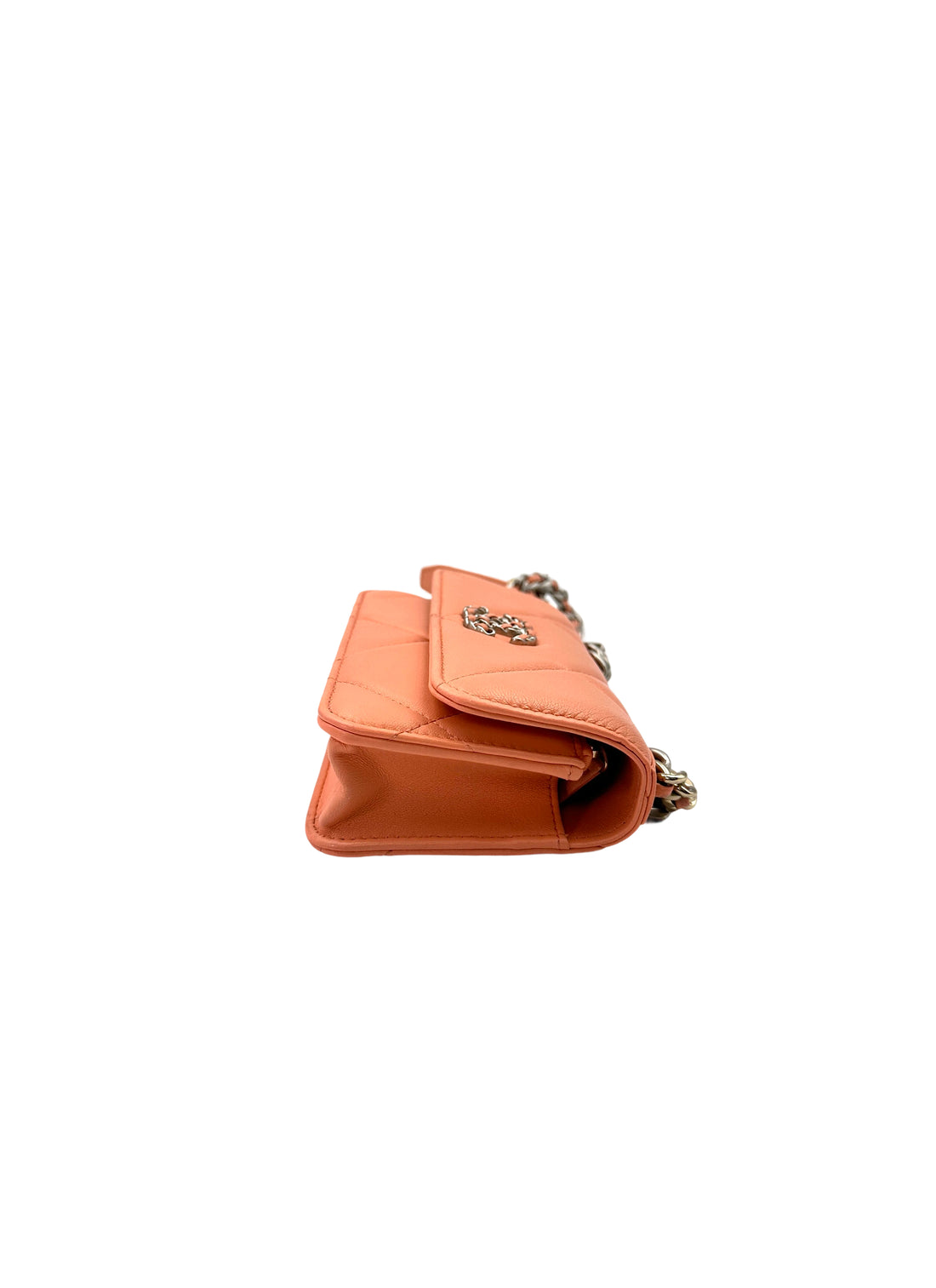 Chanel 19Bag Orange Quilted Leather Wallet On Chain(AL***95) CC1539