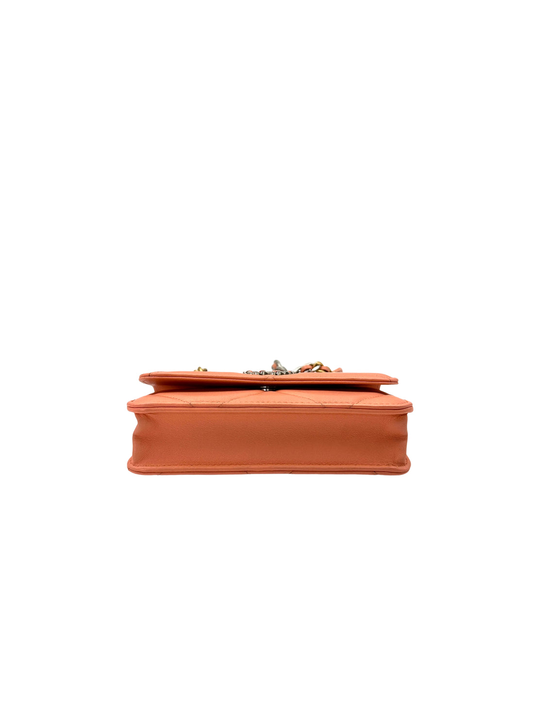Chanel 19Bag Orange Quilted Leather Wallet On Chain(AL***95) CC1539
