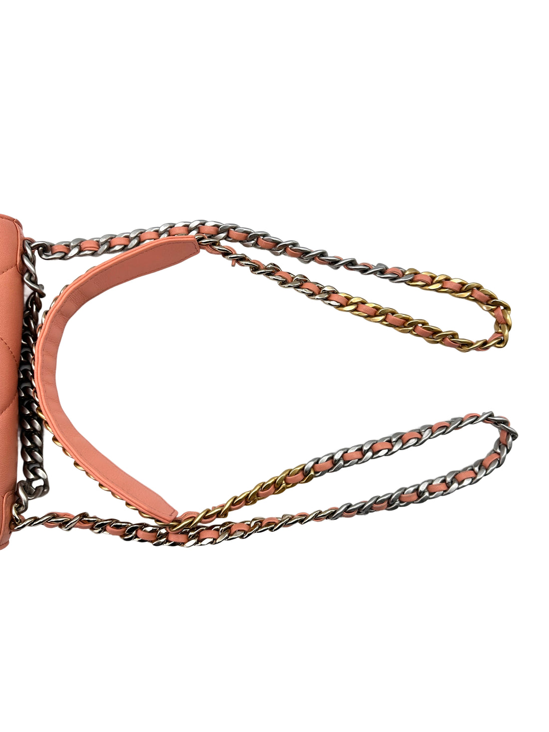Chanel 19Bag Orange Quilted Leather Wallet On Chain(AL***95) CC1539