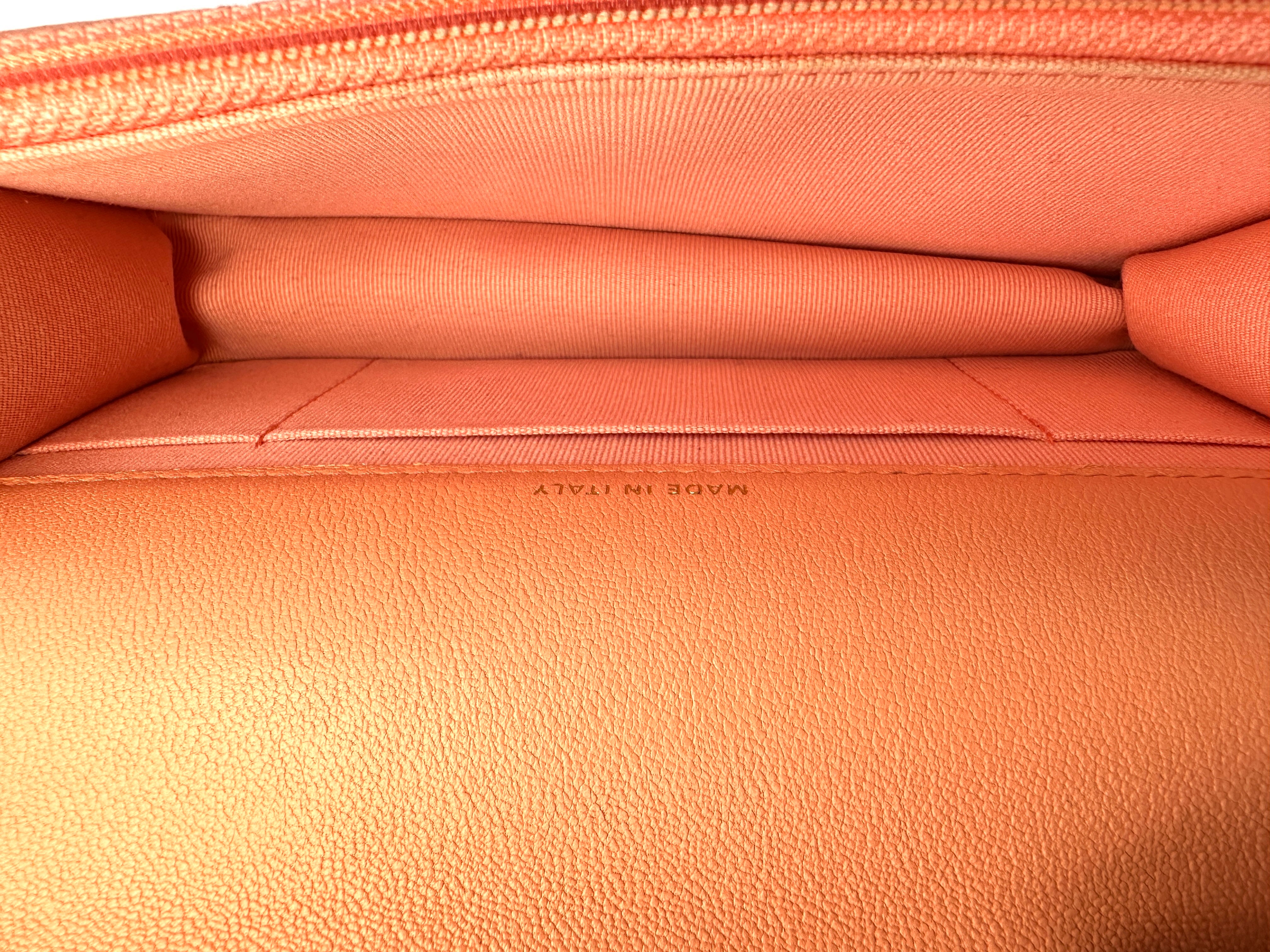 Chanel 19Bag Orange Quilted Leather Wallet On Chain(AL***95) CC1539