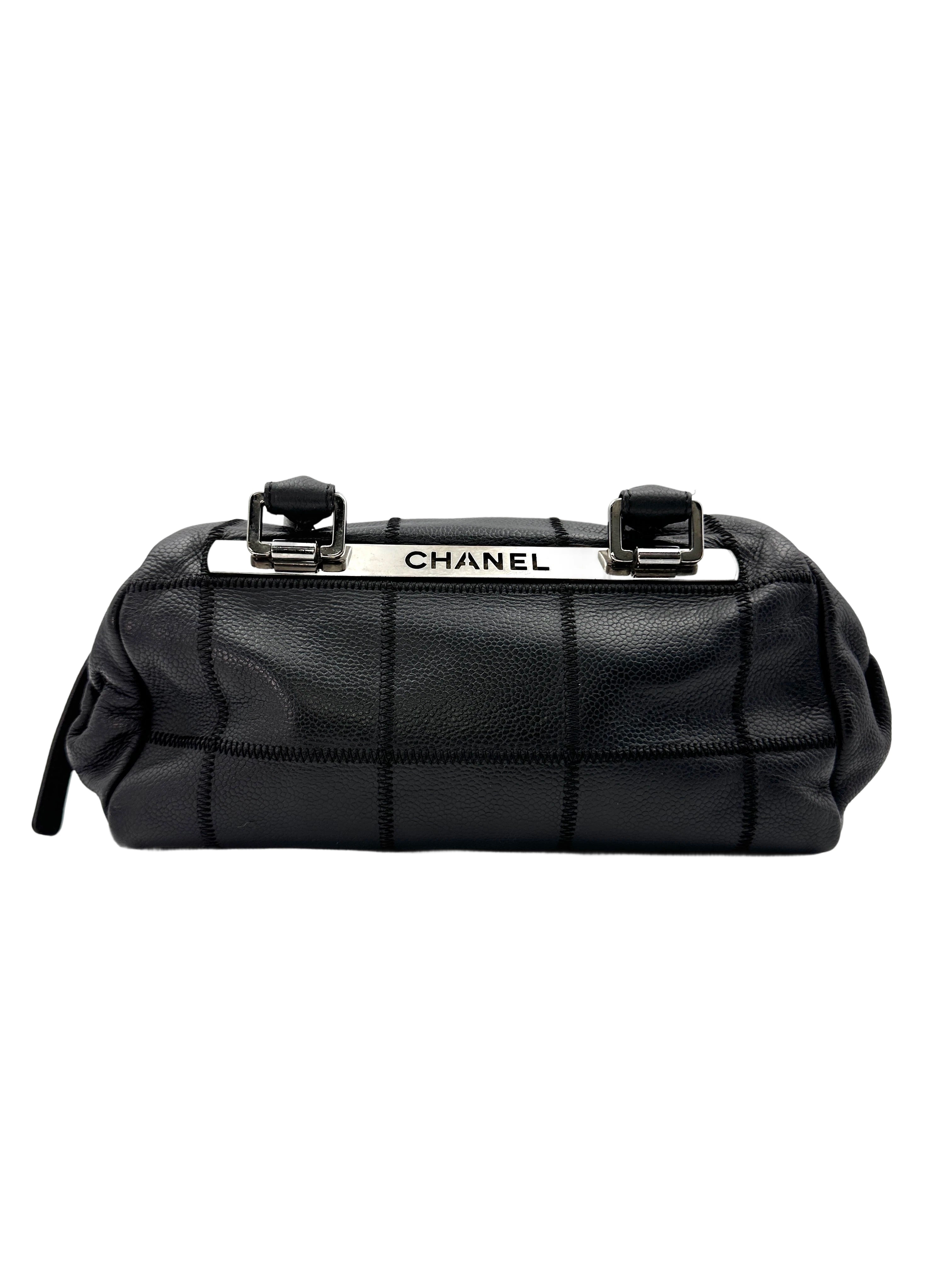 Chanel LAX Square Black Quilted Calfskin Bowler Bag(10***32) CC1542