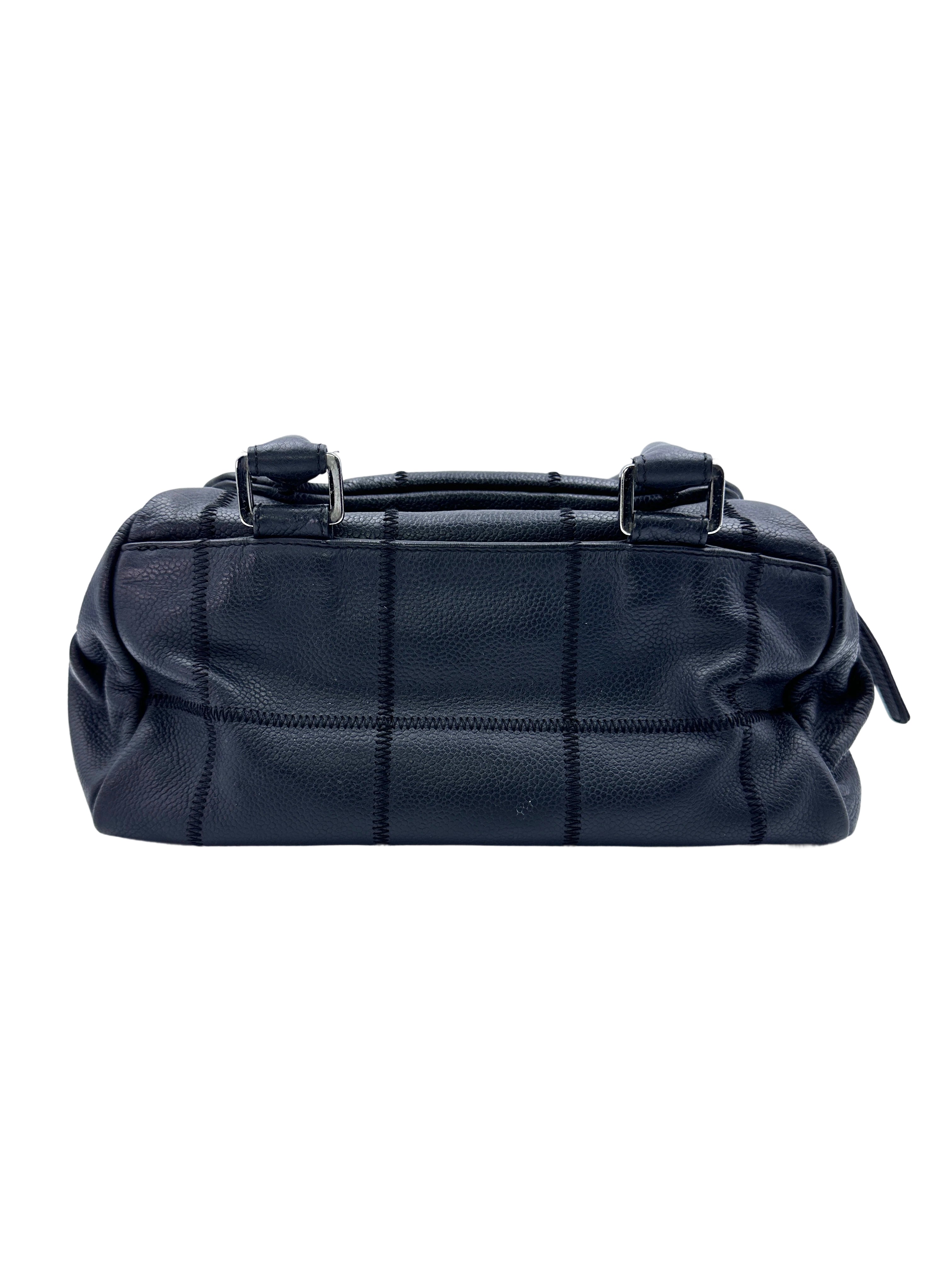 Chanel LAX Square Black Quilted Calfskin Bowler Bag(10***32) CC1542