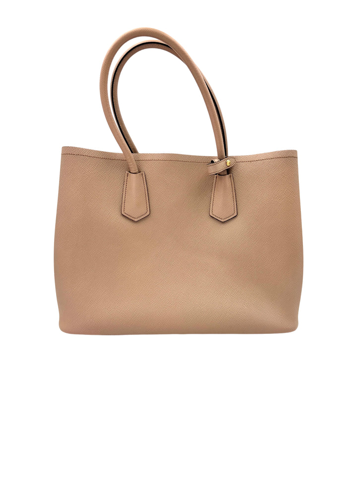 Prada Beige Saffiano Cuir Double Handle Bag PR205