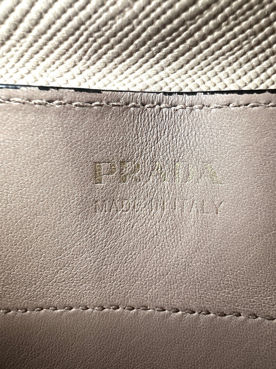 Prada Beige Saffiano Cuir Double Handle Bag PR205