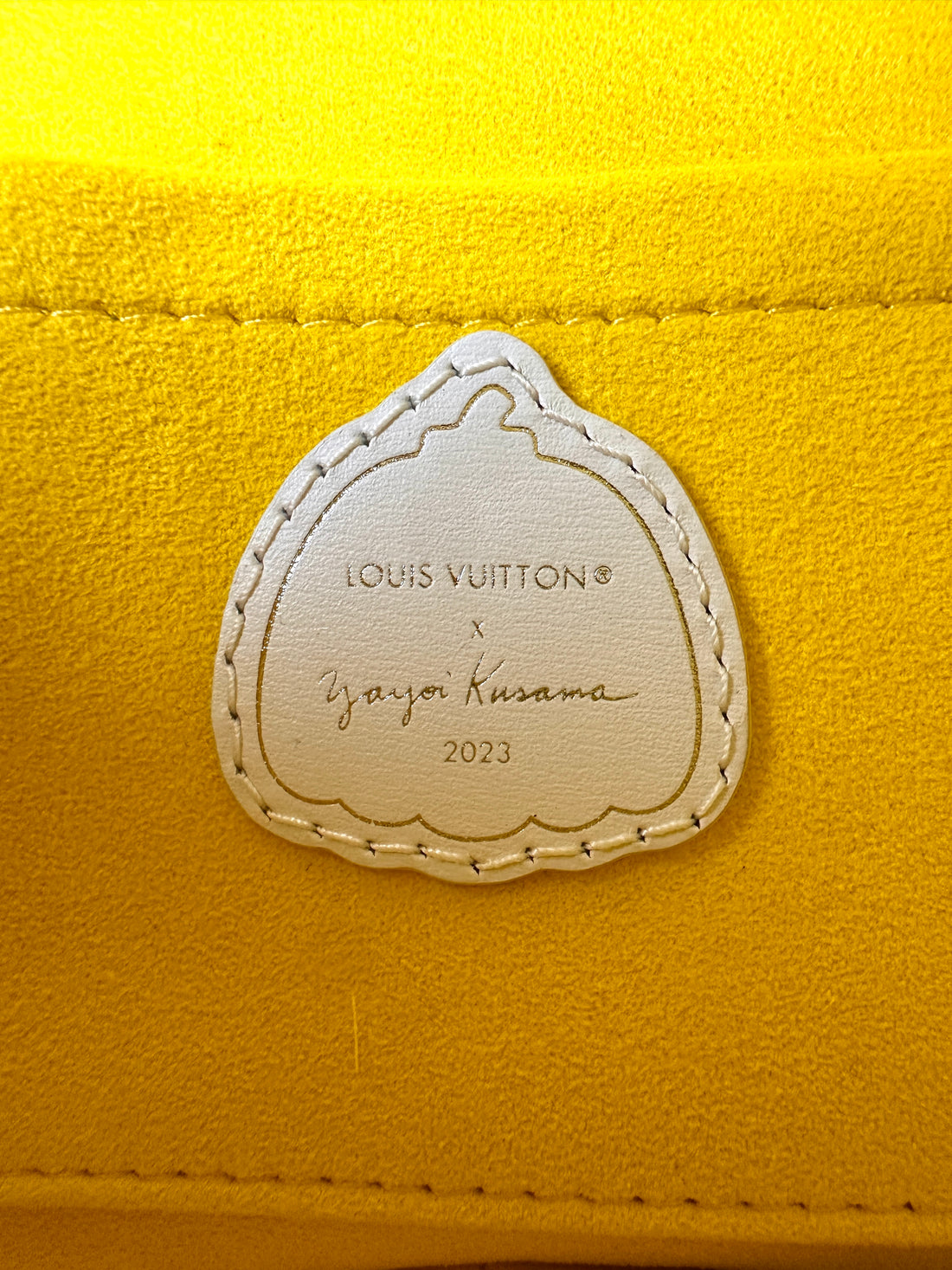 Louis Vuitton x Yayoi Kusama White Painted Dots Leather Square Handle Bag LV2145