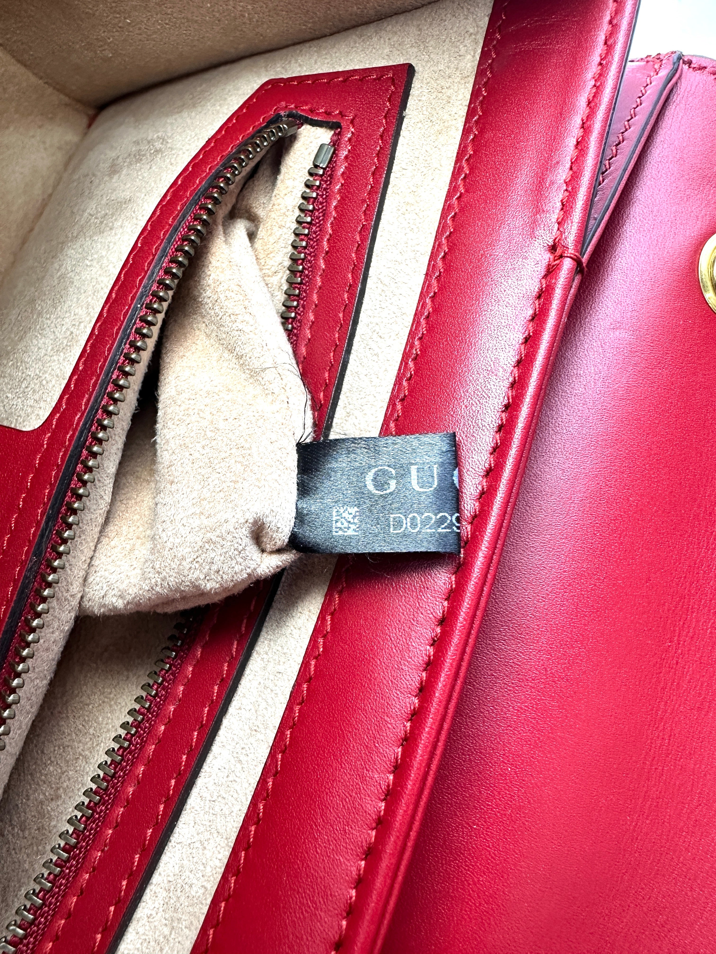 Gucci Queen Margaret Bee Multicolor Leather Top Handle Bag GG761