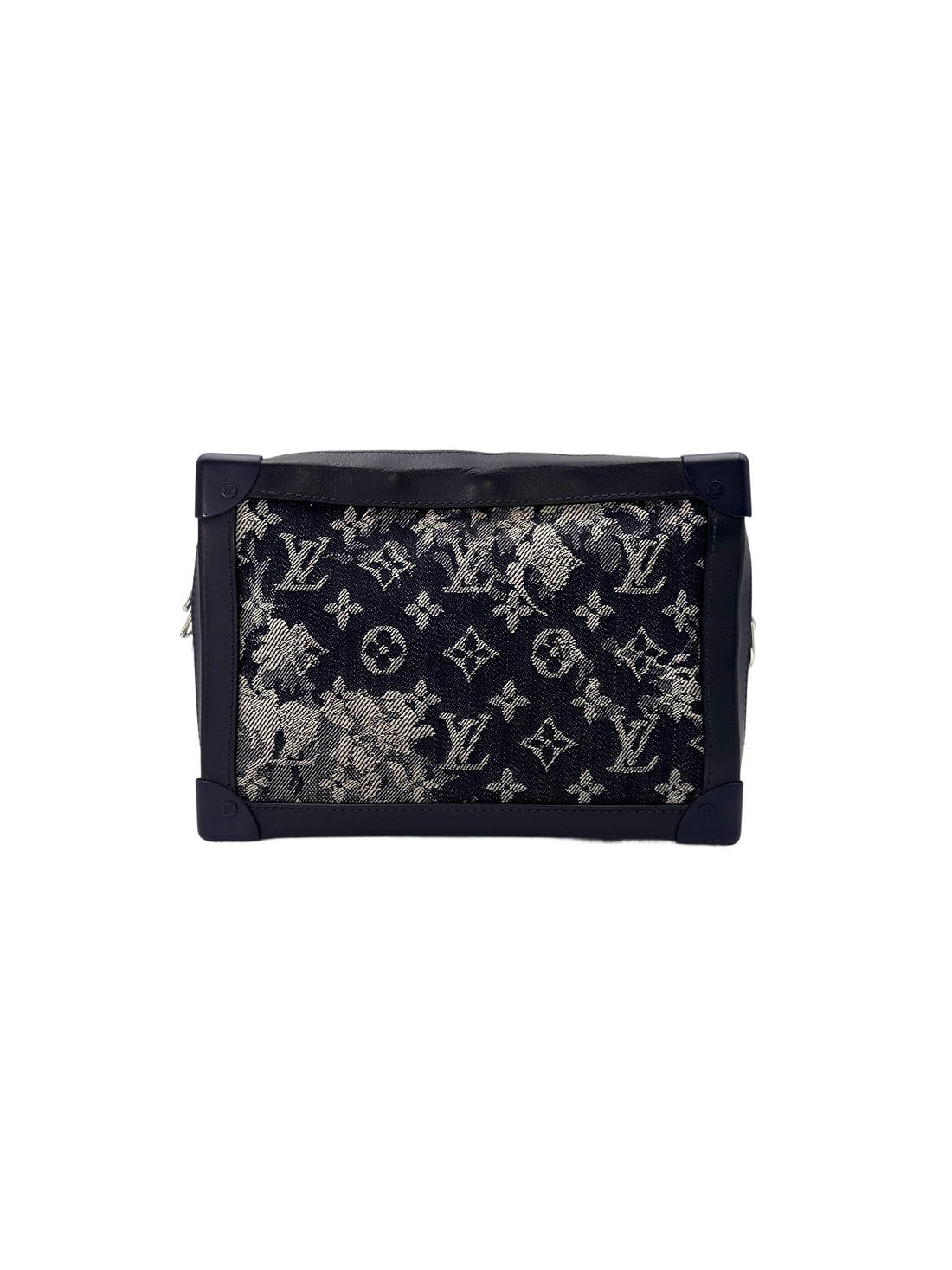 Louis Vuitton Soft Trunk Navy Monogram Tapestry Shoulder Bag LV2143