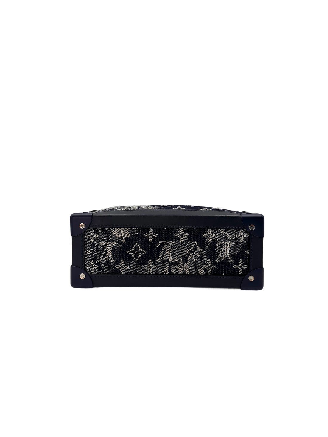 Louis Vuitton Soft Trunk Navy Monogram Tapestry Shoulder Bag LV2143