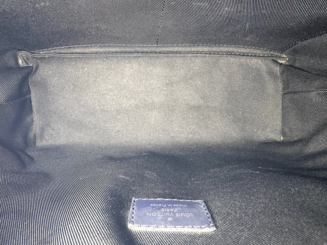 Louis Vuitton Soft Trunk Navy Monogram Tapestry Shoulder Bag LV2143