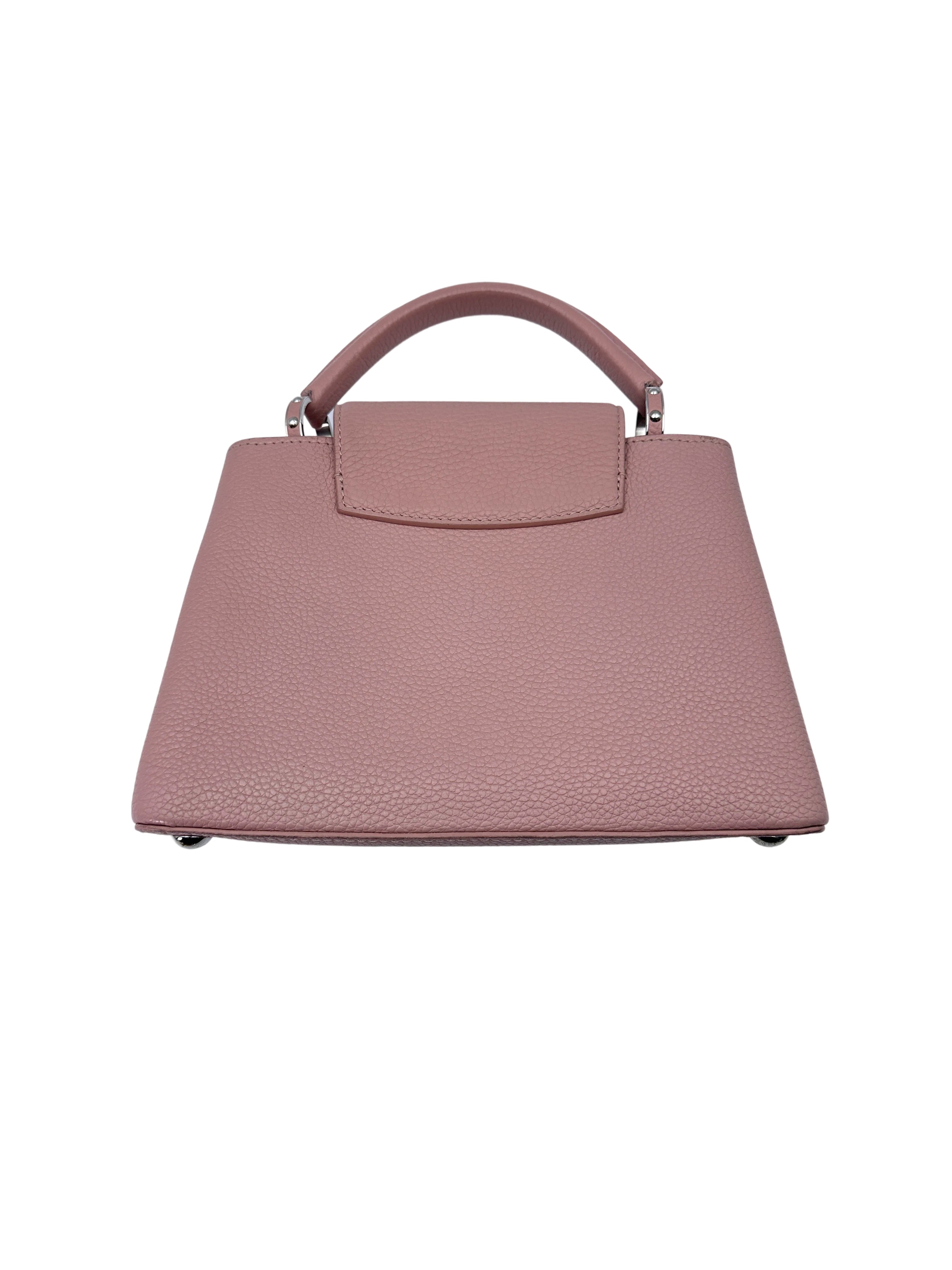 Louis Vuitton Capucines BB Mechanical Flowers Pink Leather Top Handle Bag LV2146