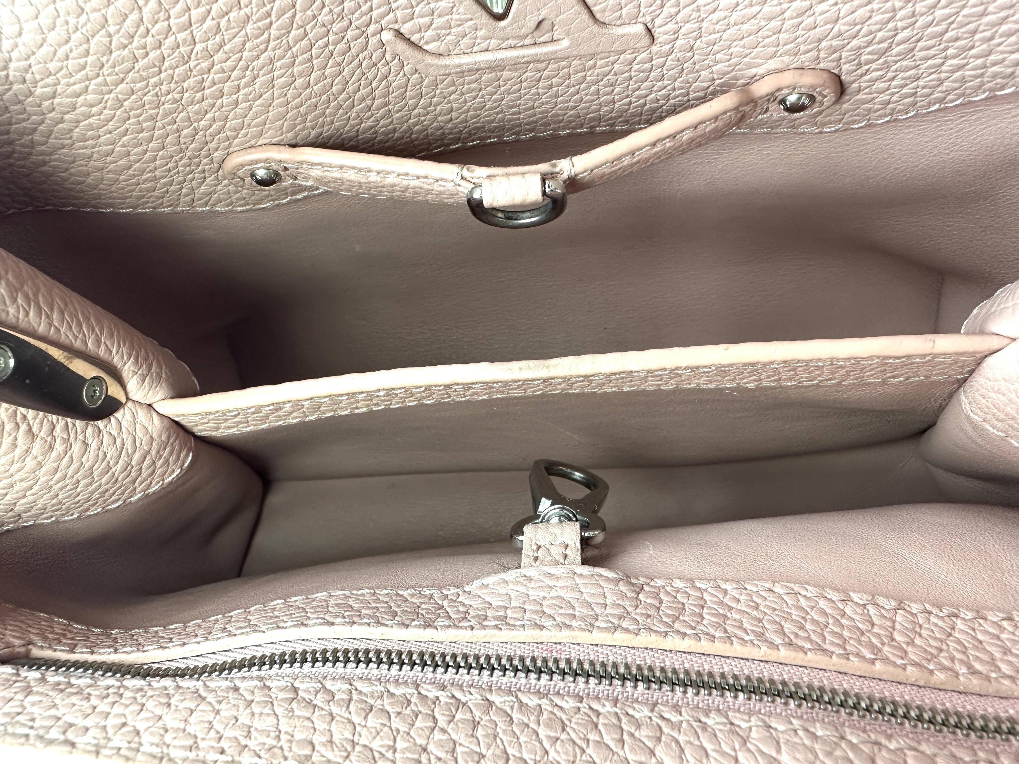Louis Vuitton Capucines BB Mechanical Flowers Pink Leather Top Handle Bag LV2146