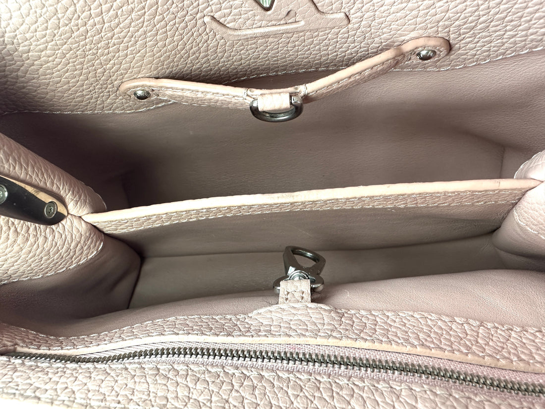Louis Vuitton Capucines BB Mechanical Flowers Pink Leather Top Handle Bag LV2146