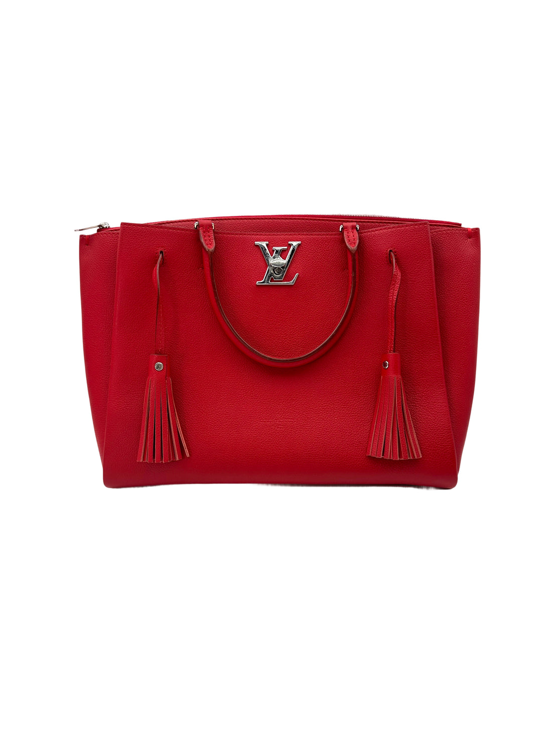 Louis Vuitton Lockmeto Red Calfskin Tote Handle Bag LV2148