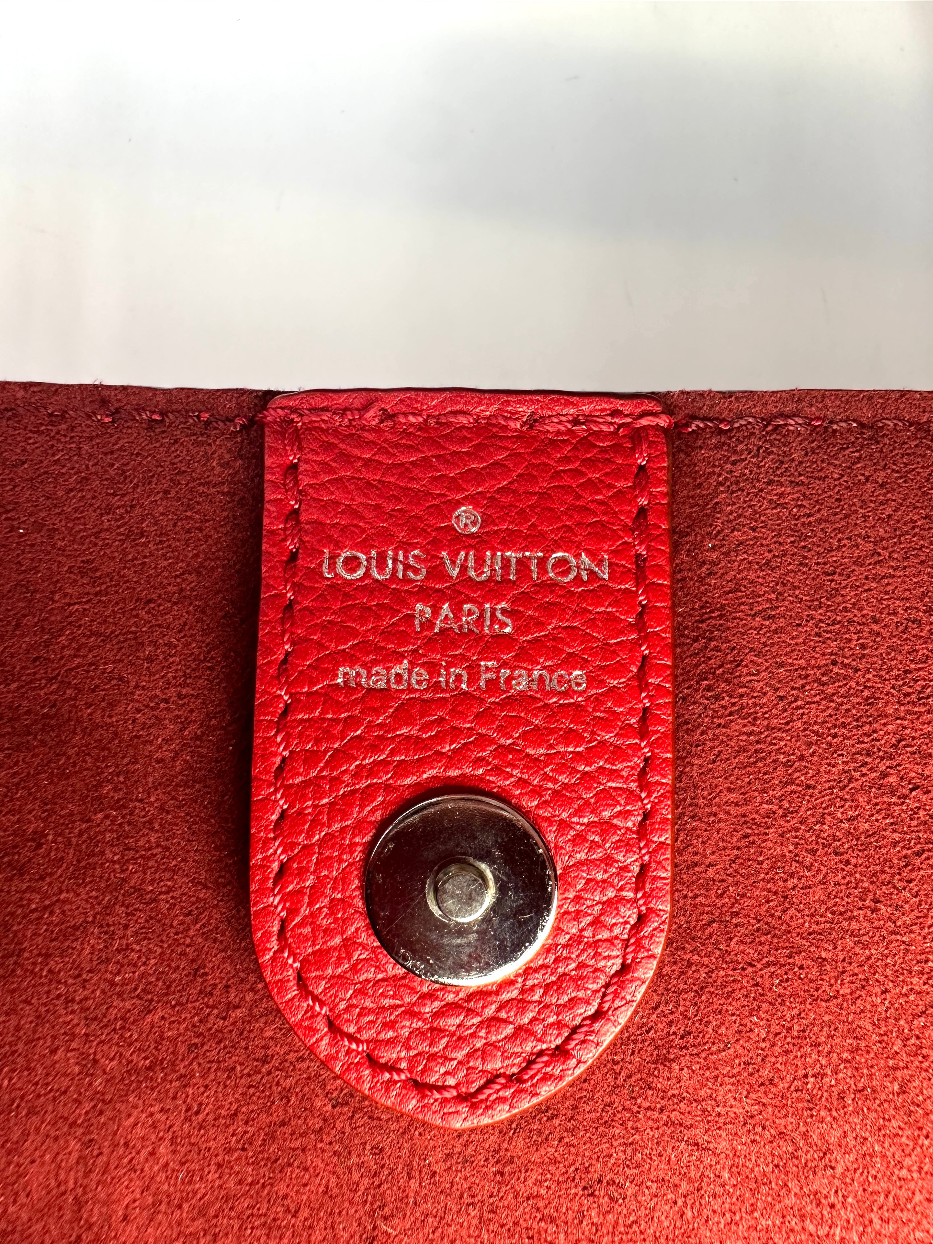 Louis Vuitton Lockmeto Red Calfskin Tote Handle Bag LV2148