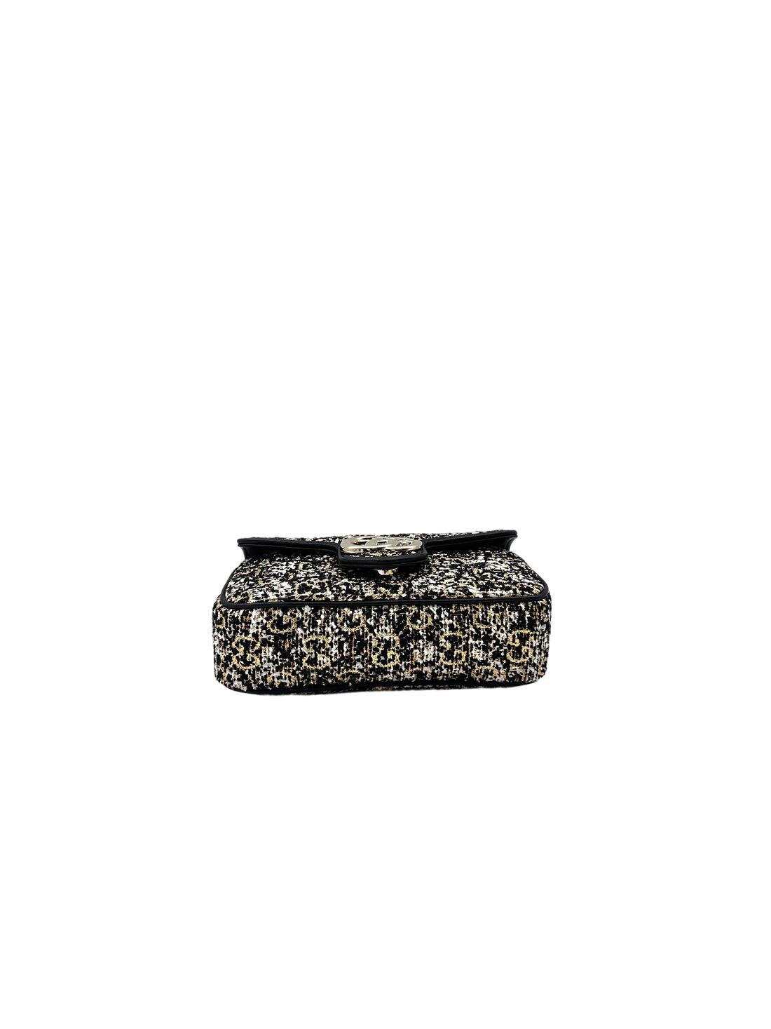 Gucci GG Marmont Black/Gold Tweed Mini Shoulder Bag GG757