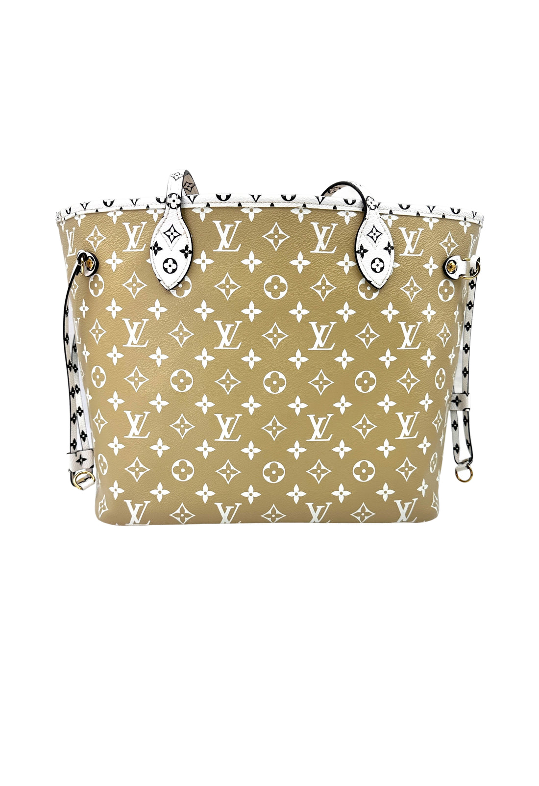 Louis Vuitton Summer 2019 Neverfull MM Green/White Giant Monogram Leather Handle Bag LV2150