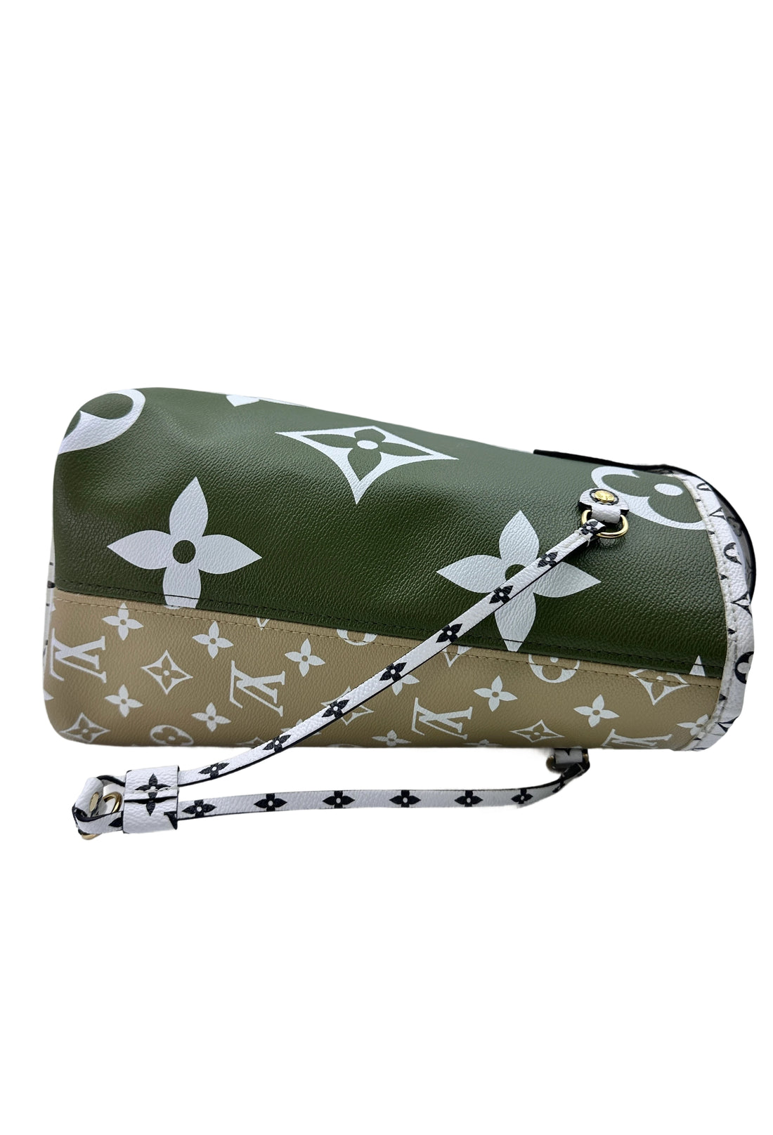 Louis Vuitton Summer 2019 Neverfull MM Green/White Giant Monogram Leather Handle Bag LV2150
