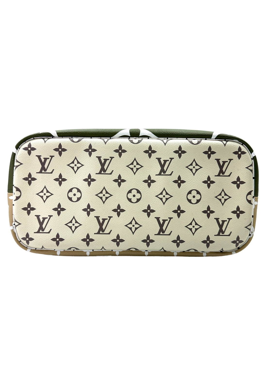 Louis Vuitton Summer 2019 Neverfull MM Green/White Giant Monogram Leather Handle Bag LV2150