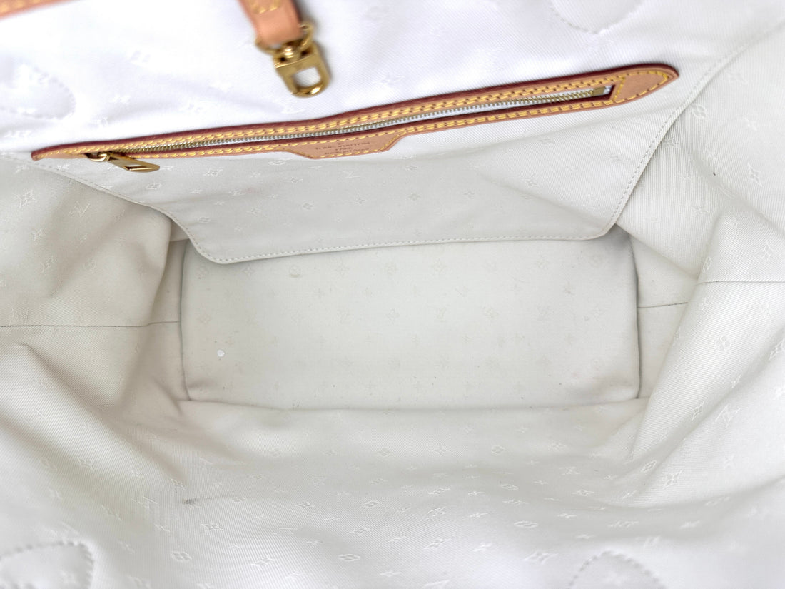 Louis Vuitton Nautical Neverfull MM White/Blue Monogram Jacquard Handle Bag With Pouch LV2154
